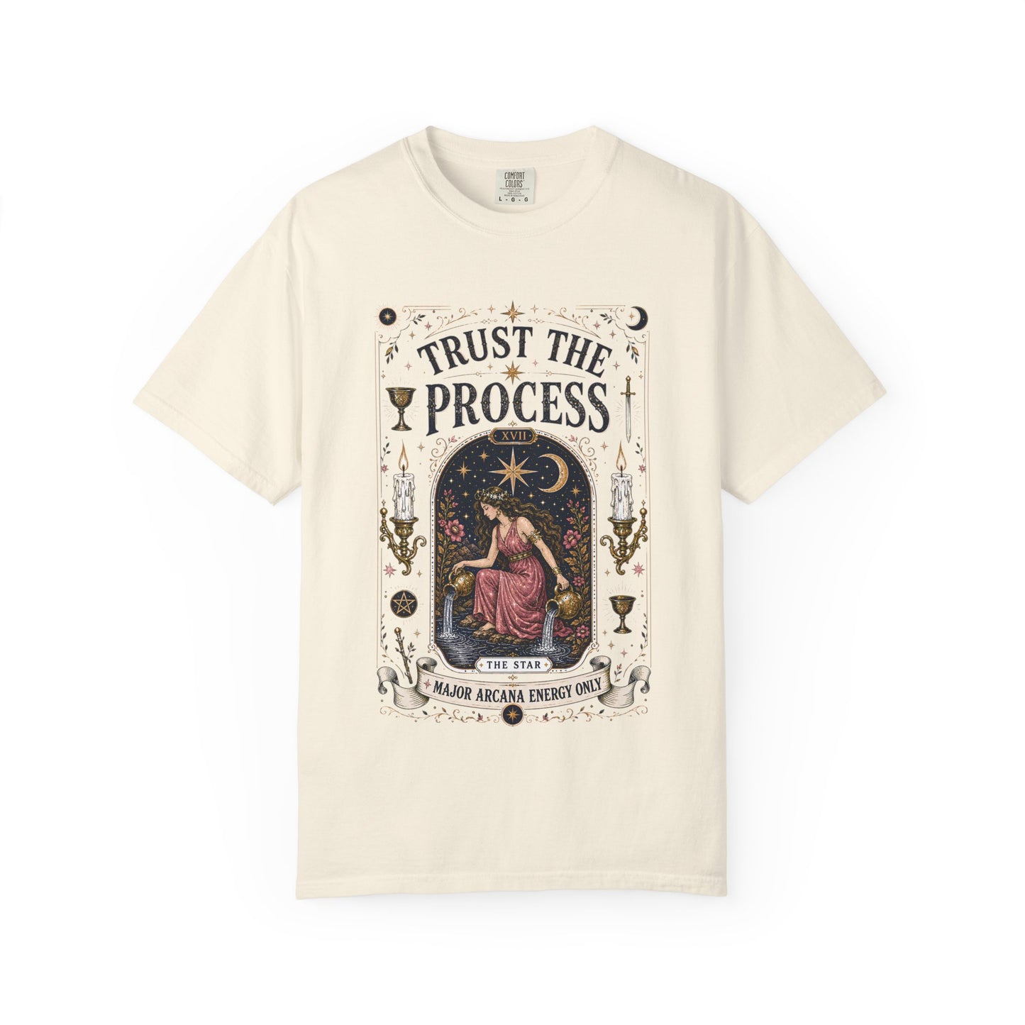 Trust The Process The Star Tarot Card Celestial Halloween | Premium Graphic Tee