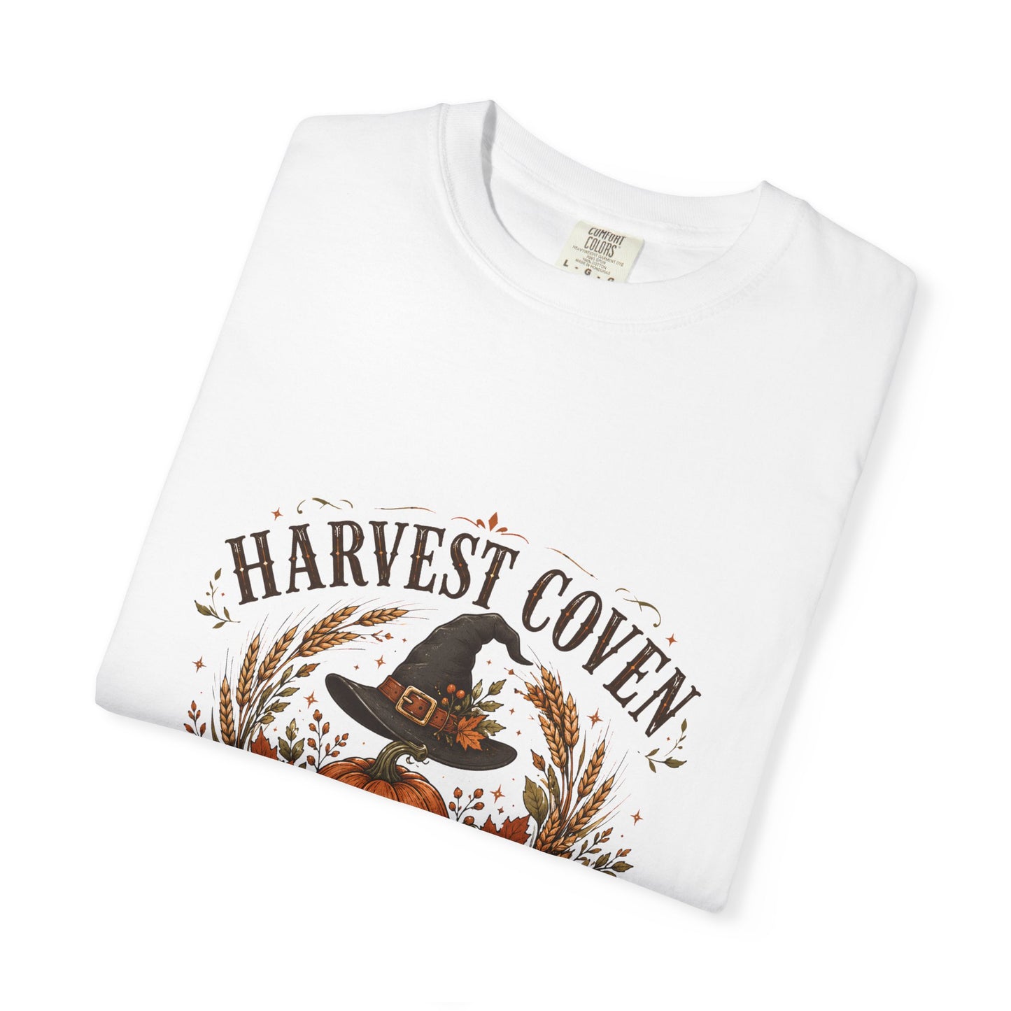 Harvest Coven Autumn Pumpkin Witch Hat | Premium Graphic Tee
