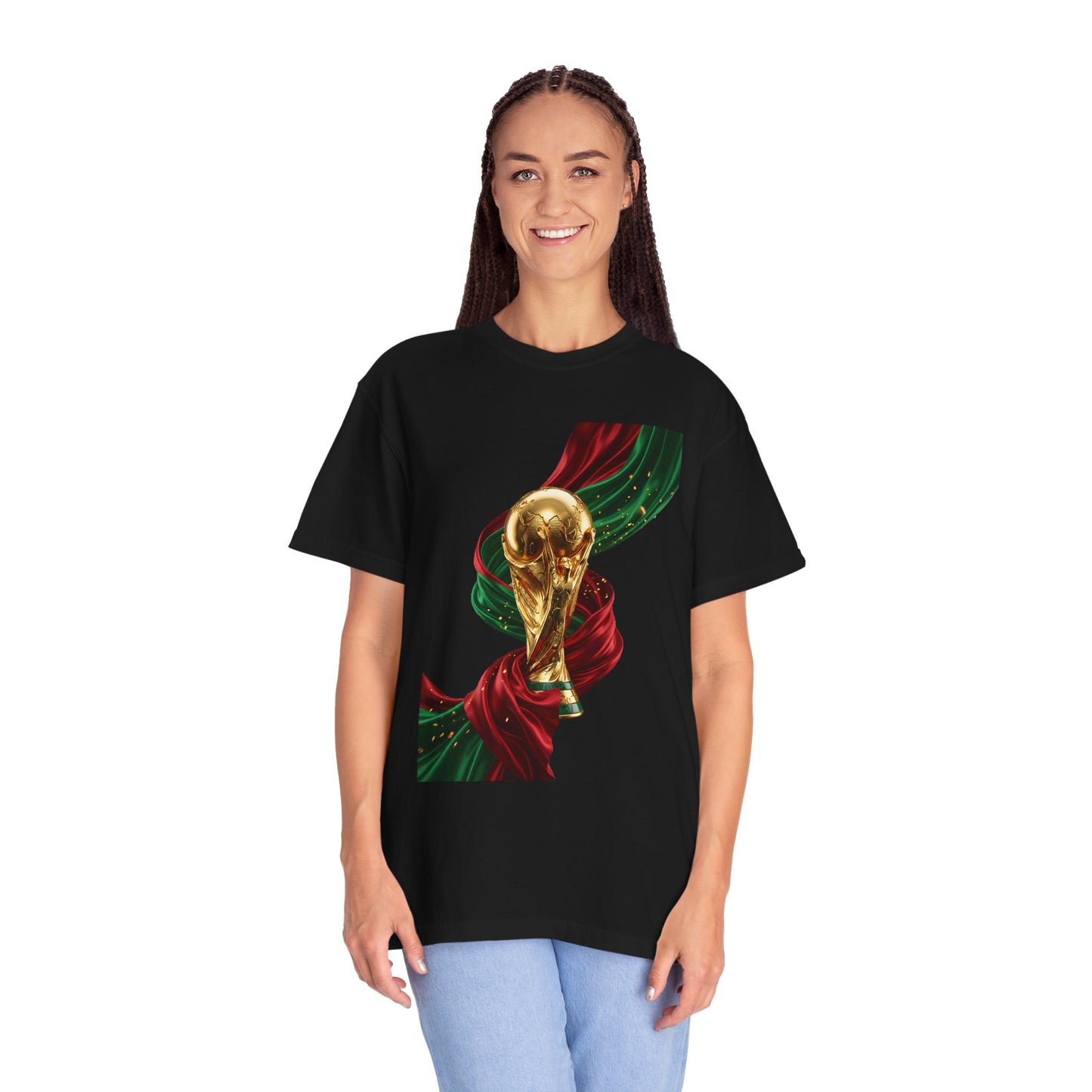 Portugal Football 'Onda de Glória' Dynamic Ribbon Trophy | Premium Graphic Tee