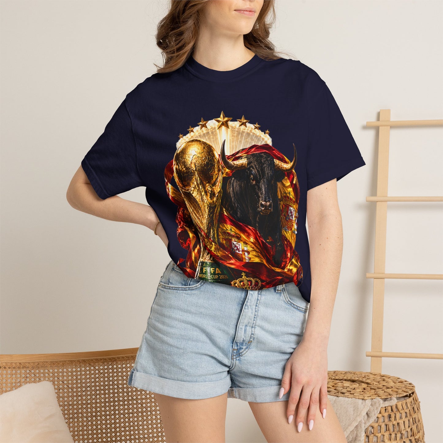 Spain Football World Cup 2026 'Furia del Toro' Champion Trophy | Premium Graphic Tee