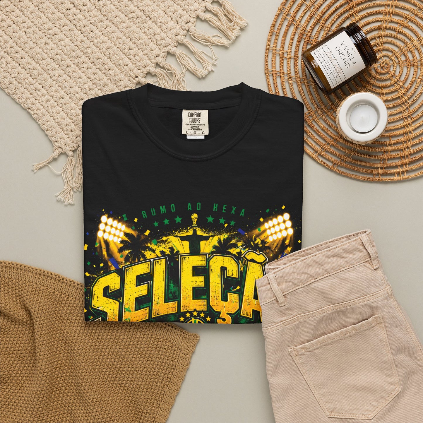 Brazil Selecao 2026 World Cup T-Shirt PNG | Samba Football Graphic Tee Design | Copa Do Mundo Soccer Fan Gif