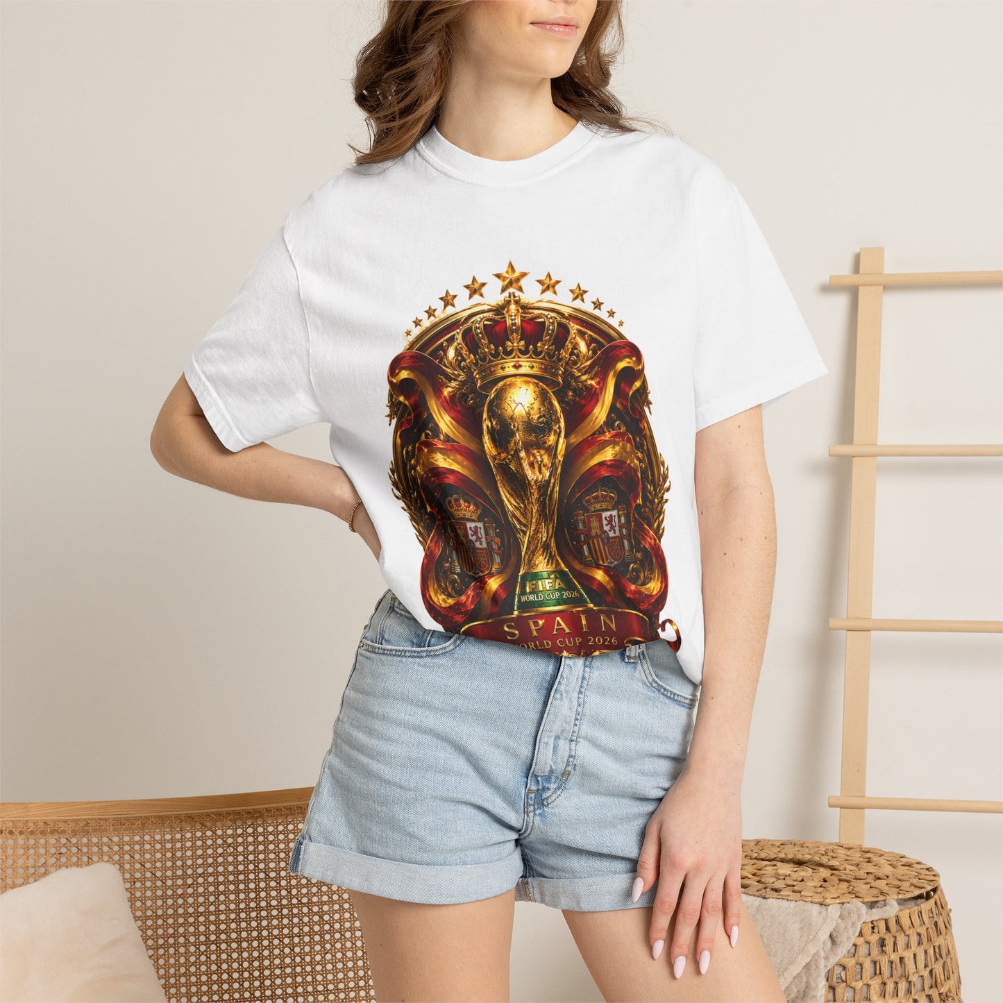 Spain Football World Cup 2026 'Monarca de Oro' Imperial Shield | Premium Graphic Tee