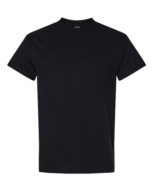 Gildan Men's Heavy Cotton Short Sleeve T Shirt, MED-Black-Cardinal