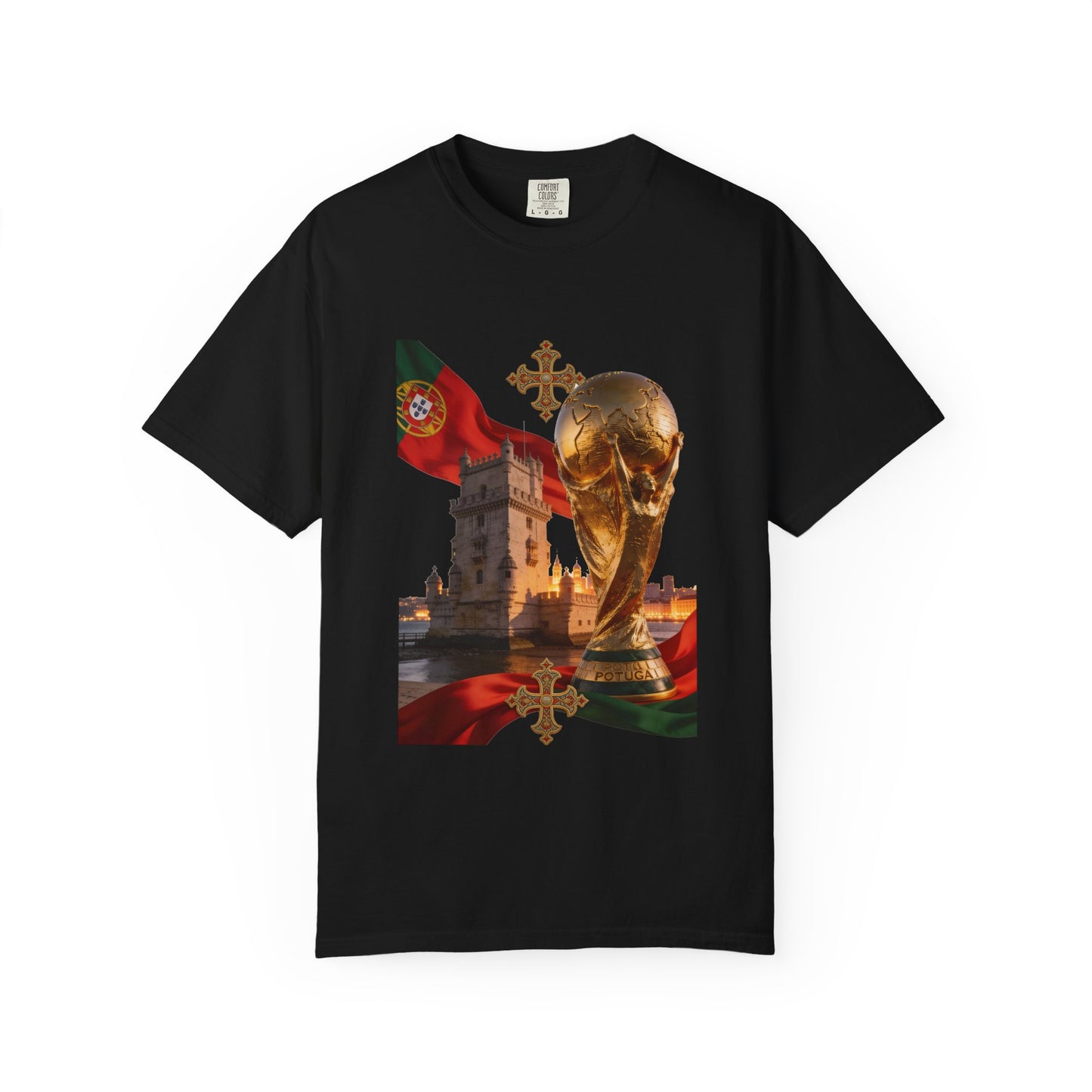 Portugal Football 'Torre de Belém' Majestic Trophy | Premium Graphic Tee