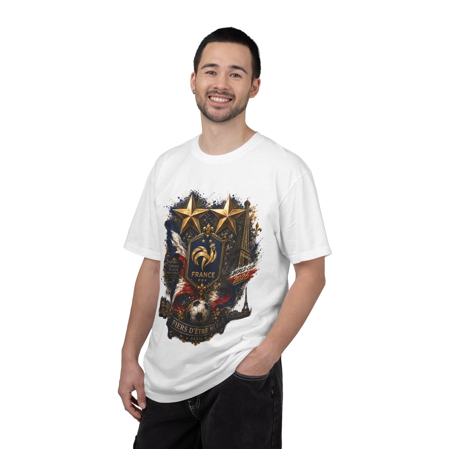 France Football 'Fiers d’Être Bleus' Celestial Shield – World Cup 2026 | Premium Graphic Tee