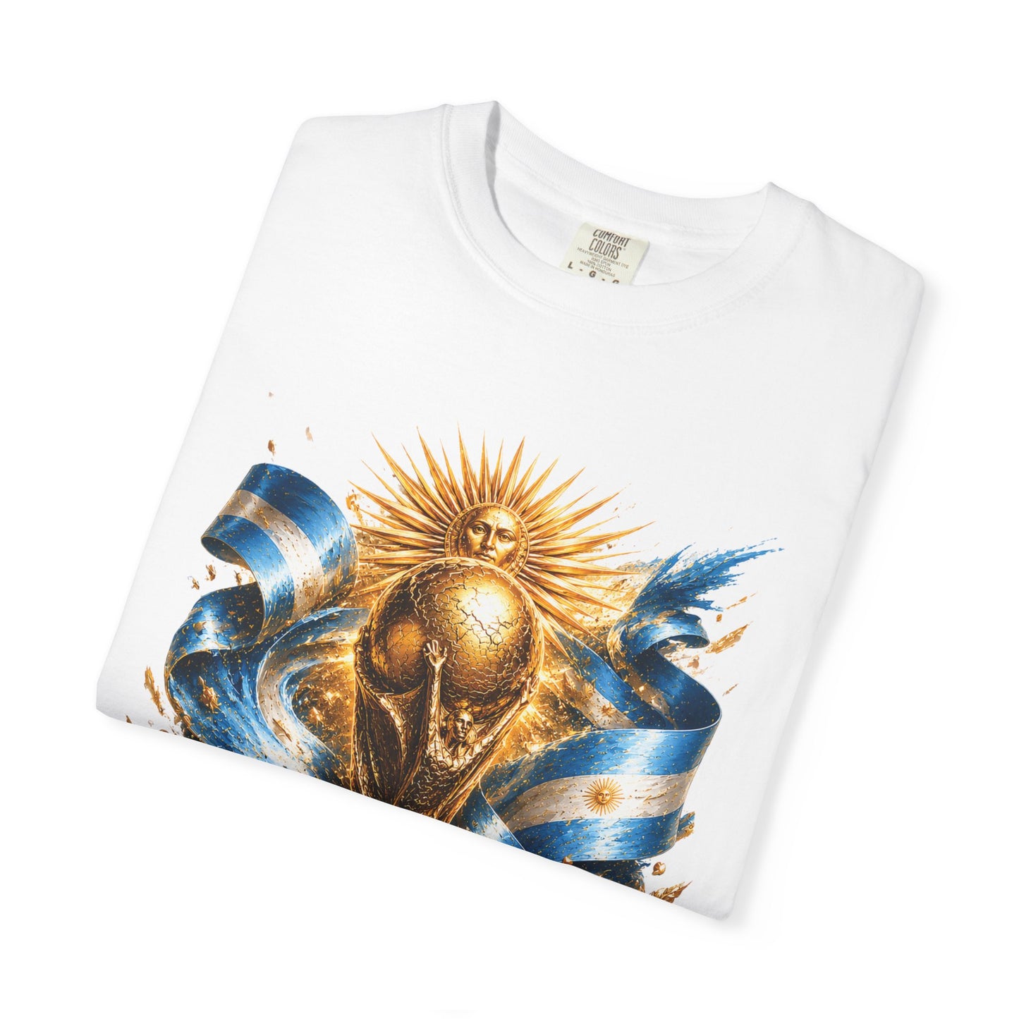 Argentina Football World Cup 2026 Radiant Trophy Shield – Celestial Glory | Premium Summer Tee