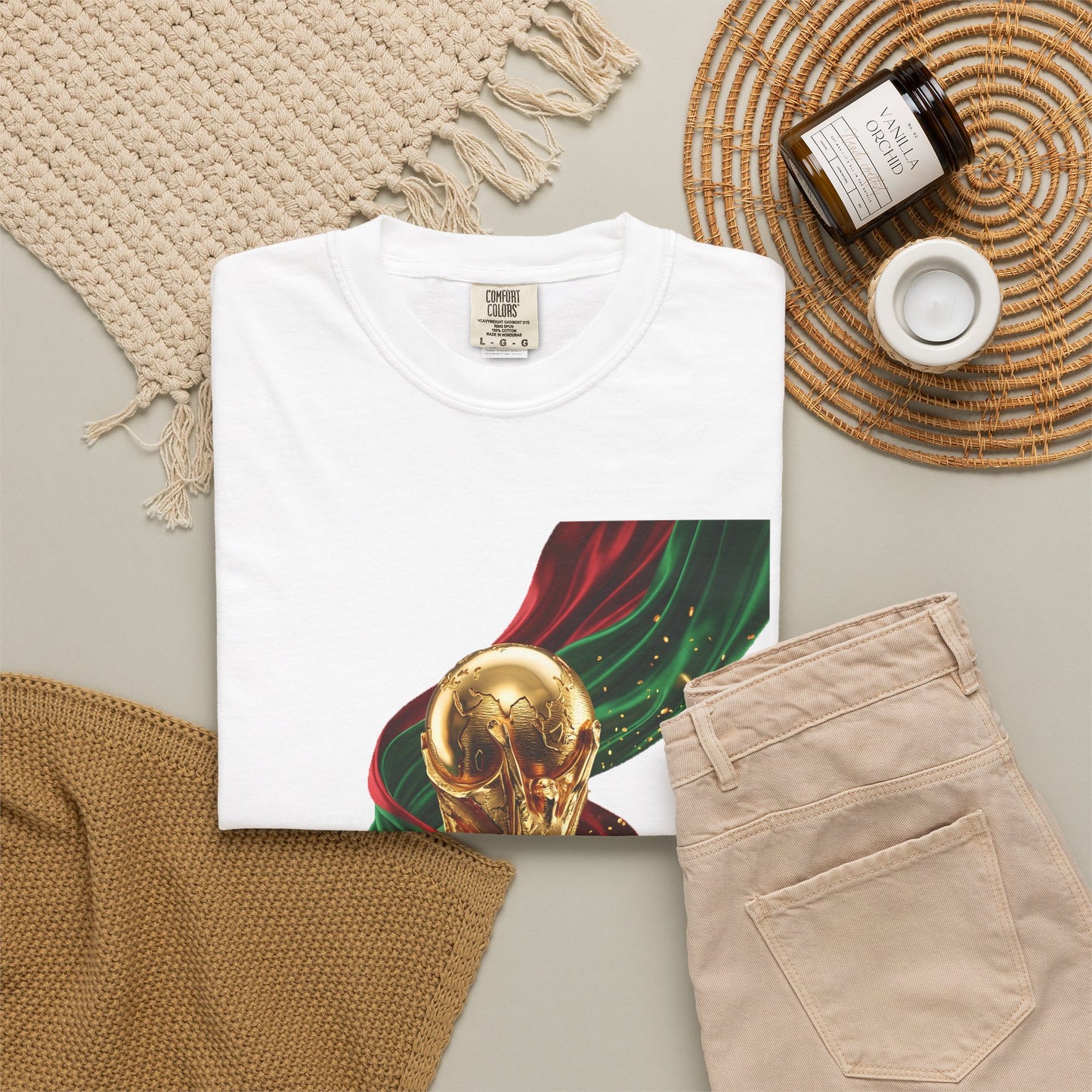 Portugal Football 'Onda de Glória' Dynamic Ribbon Trophy | Premium Graphic Tee