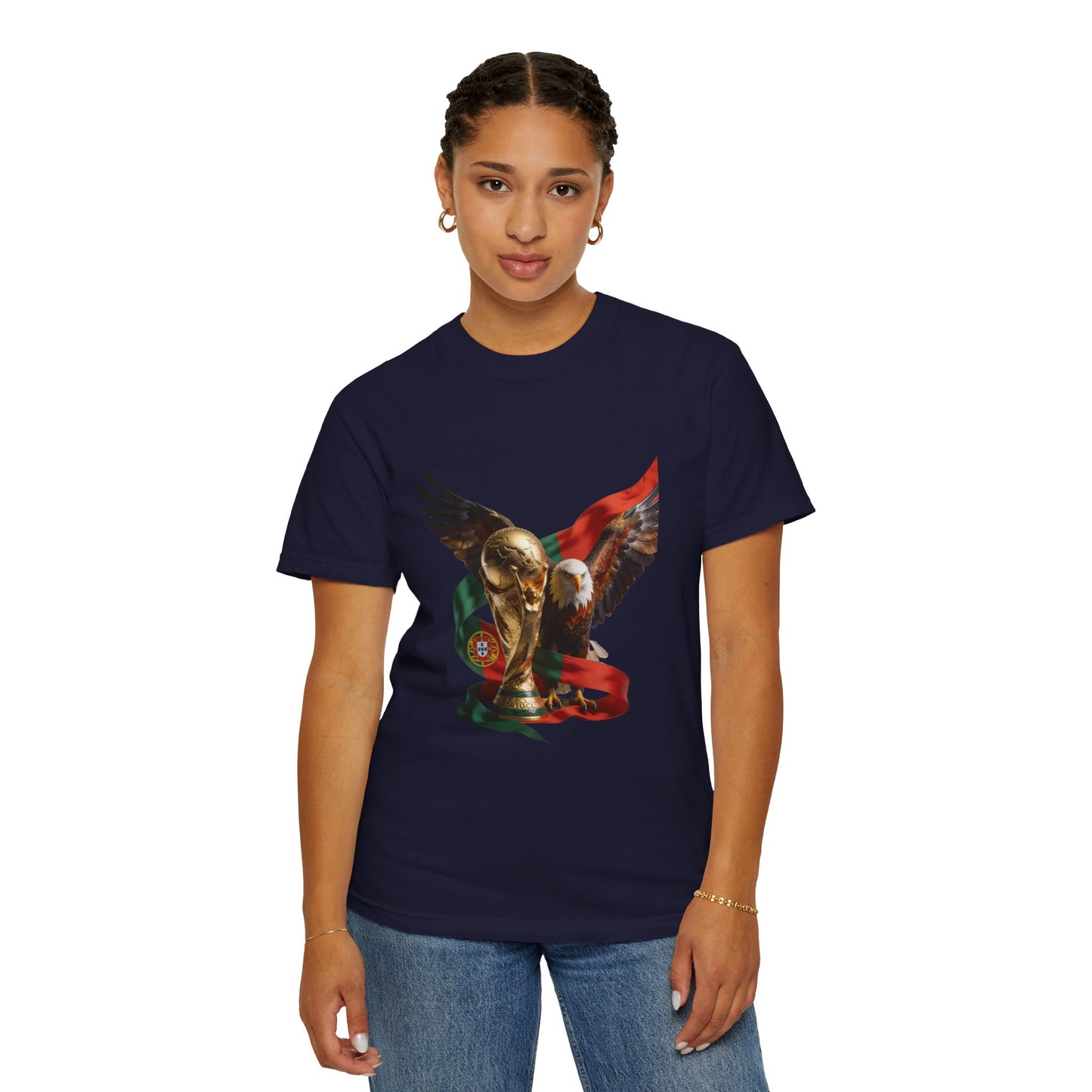 Portugal Football 'Asas da Vitória' Guardian Eagle & Trophy | Premium Graphic Tee