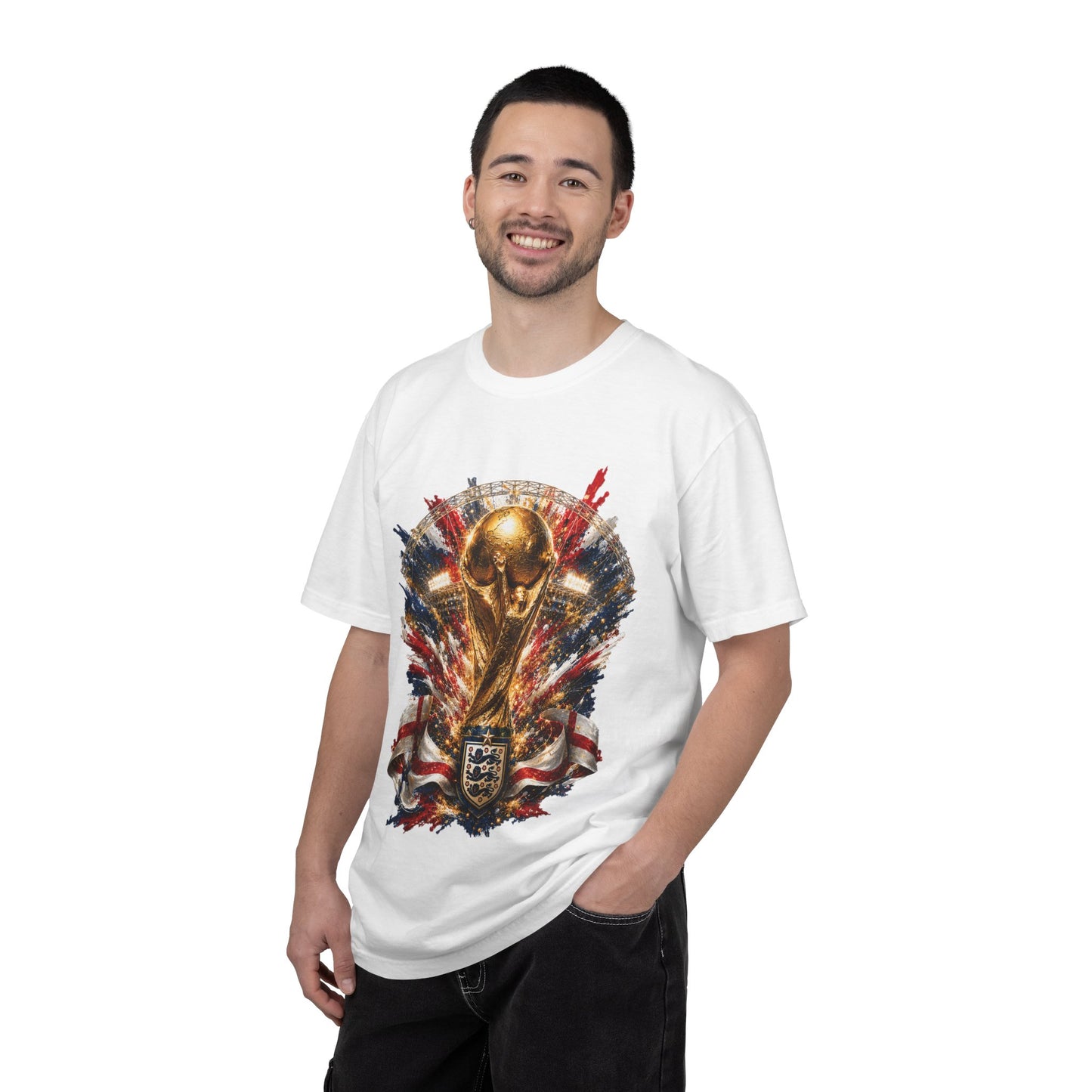 England Football World Cup Explosion – Wembley Glory | Premium Graphic Tee