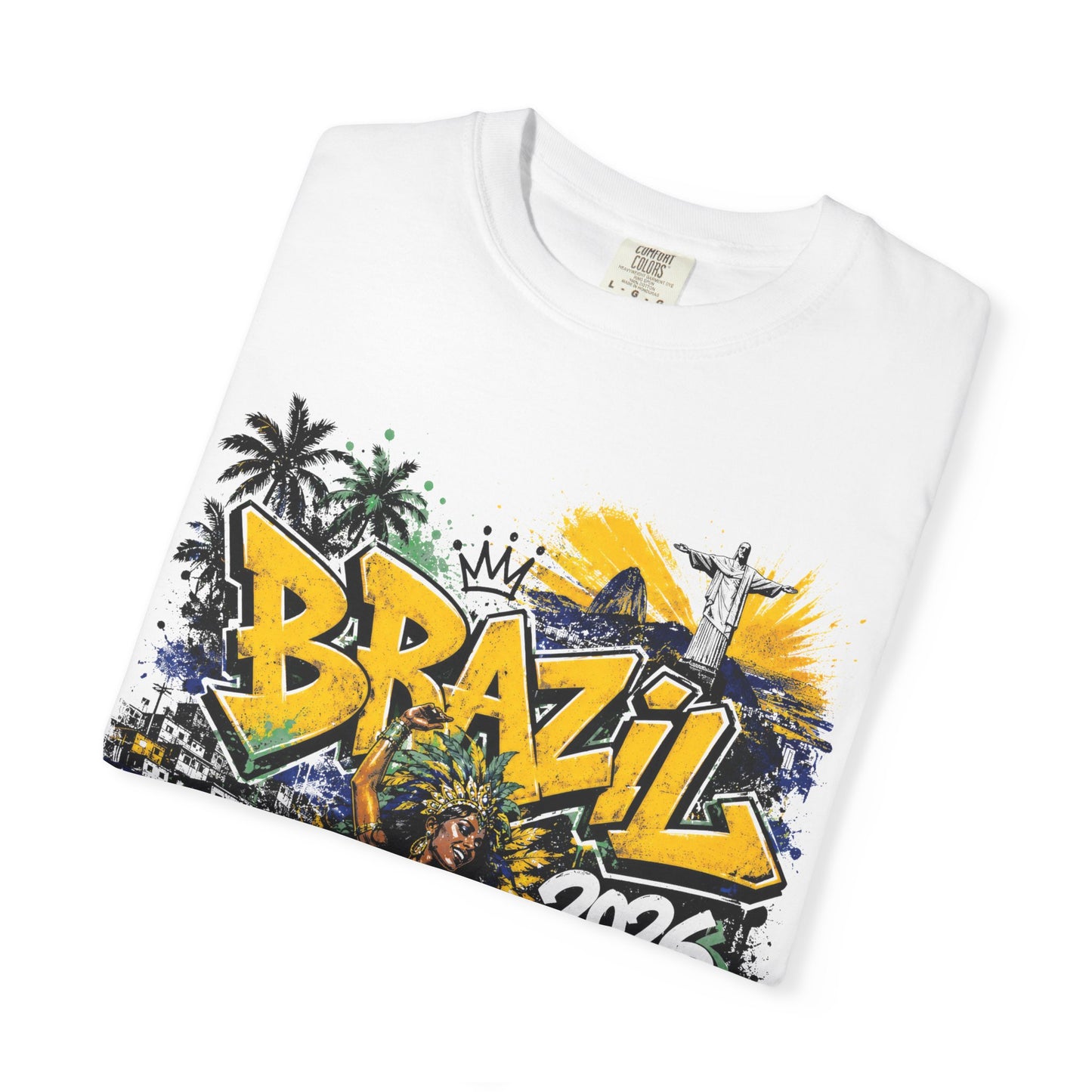 Brazil Samba Queen World Cup 2026 T-Shirt PNG | Carnival Soccer Graphic Tee DTF | Copa Do Mundo Futebol Fan Gift