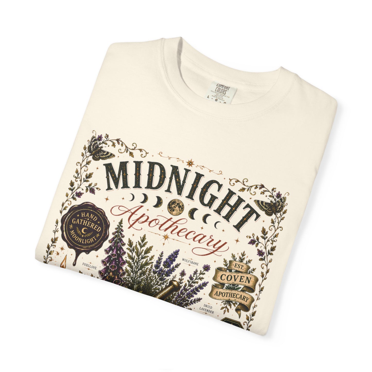 Midnight Apothecary Witchy Grimoire Halloween | Premium Graphic Tee