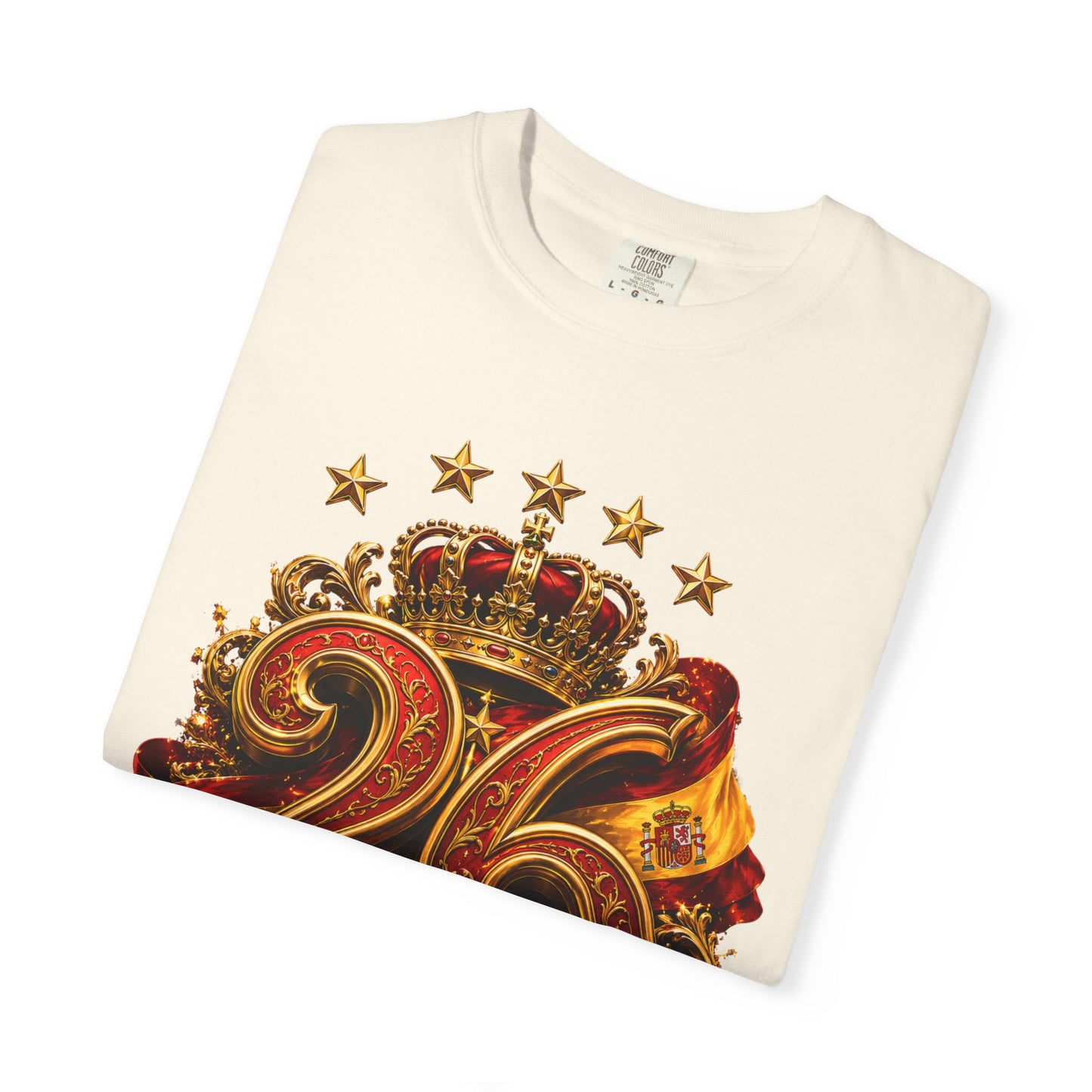 Spain Football World Cup 2026 'Ano de Ouro' Imperial Typography Crest | Premium Graphic Tee