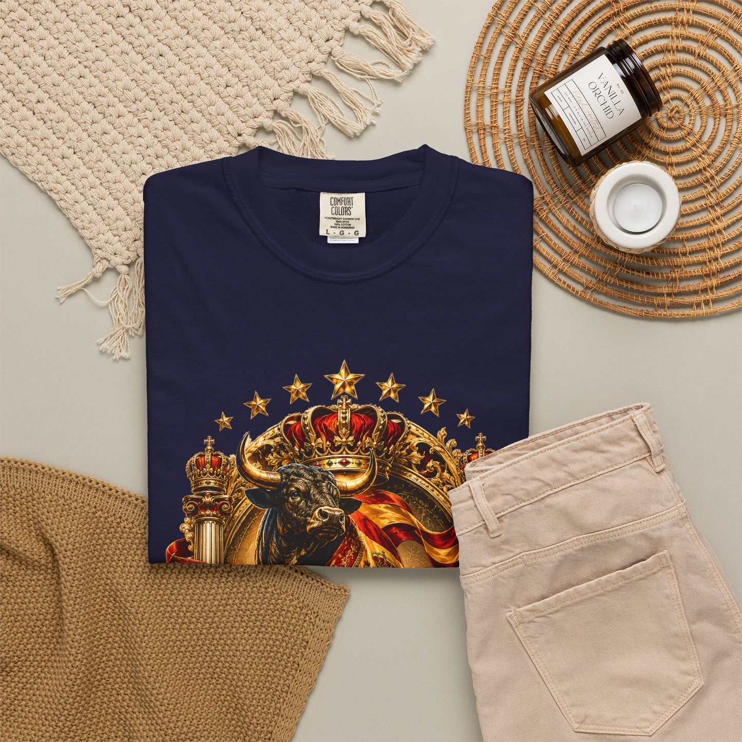Spain Football World Cup 2026 'Toro de Oro' Imperial Crest | Premium Graphic Tee