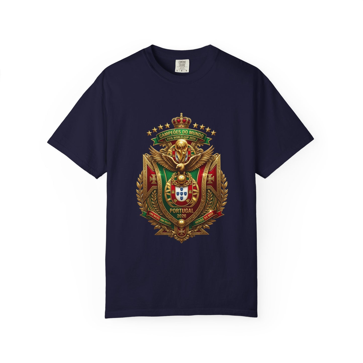 Portugal Football World Cup 2026 'Heróis do Mar' Imperial Crown Crest | Premium Graphic Tee