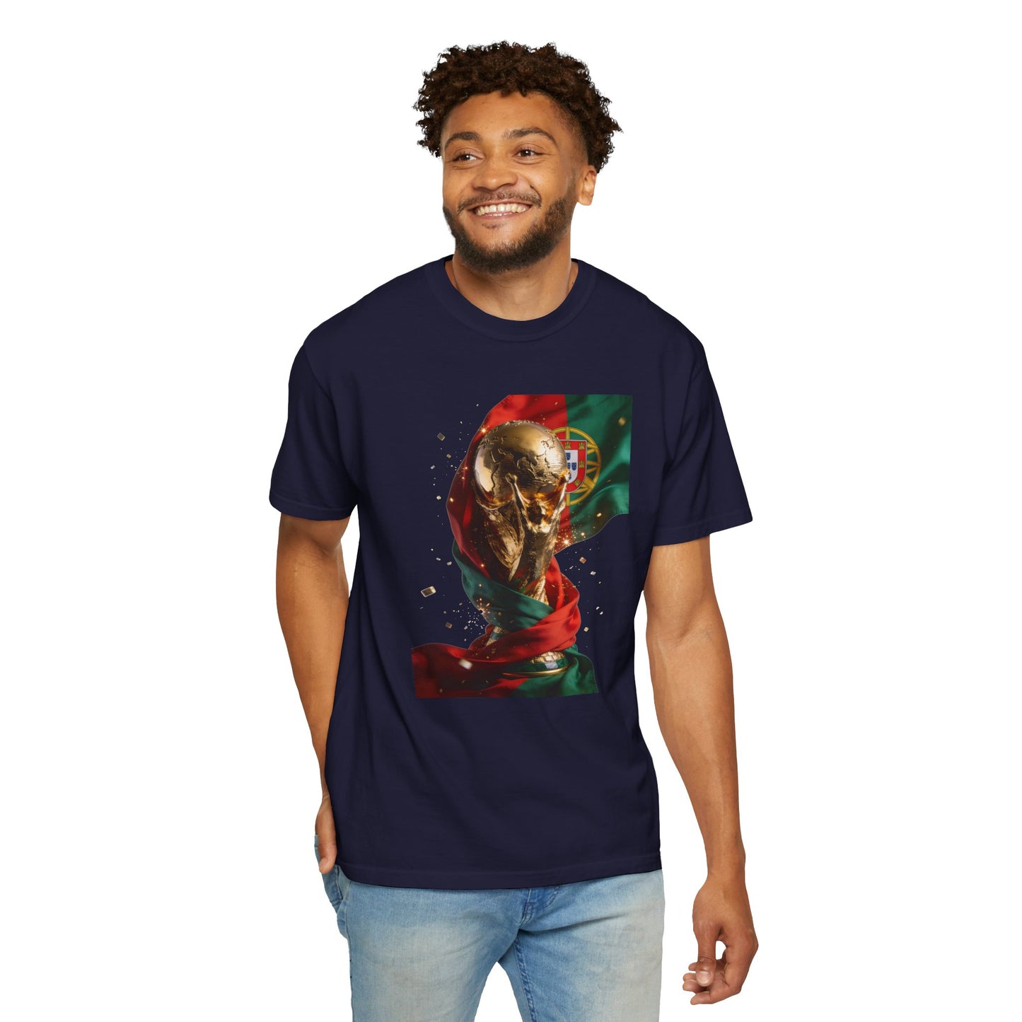 Portugal Football 'Taça de Glória' Wrapped Trophy Emblem | Premium Graphic Tee