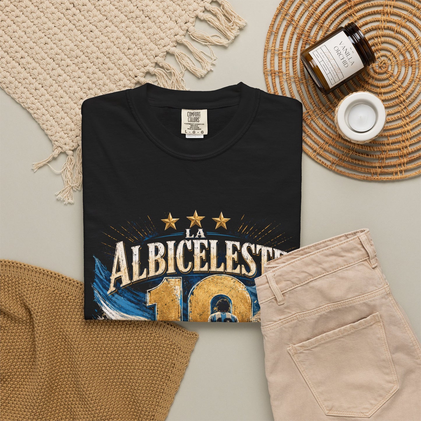 La Albiceleste Buenos Aires PNG | Argentina Number 10 World Cup 2026 Soccer Graphic Design File | AFA Fan Shirt