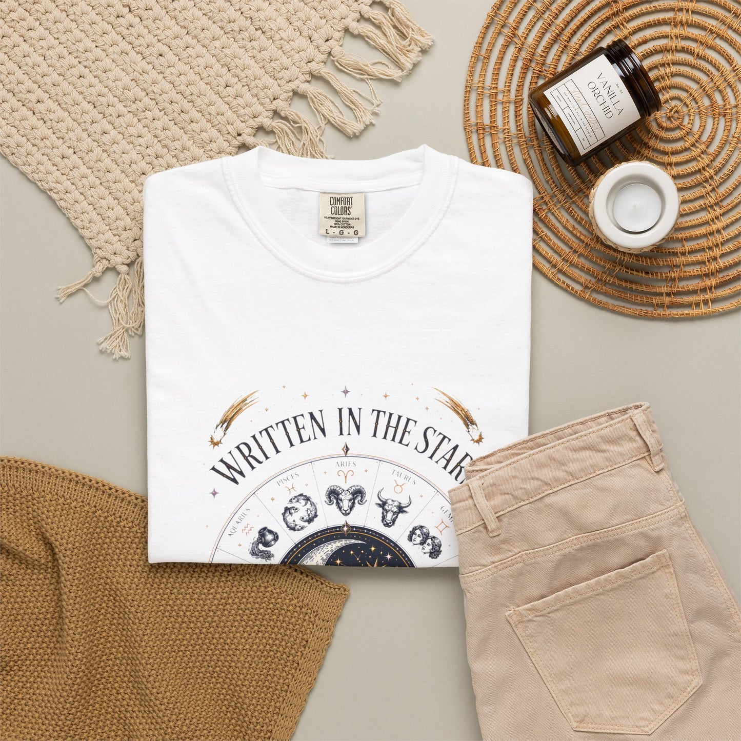 Written In The Stars Astrology Zodiac Wheel Halloween | Premium Graphic Tee