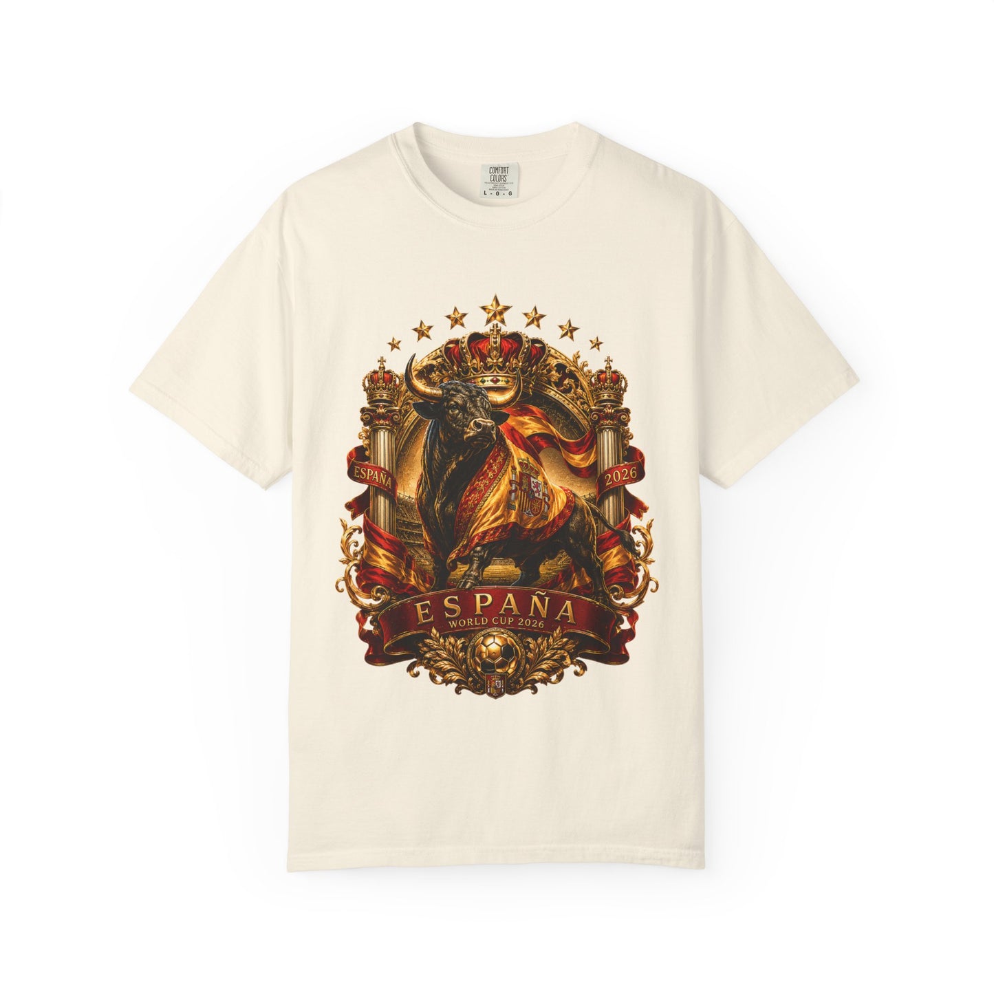 Spain Football World Cup 2026 'Toro de Oro' Imperial Crest | Premium Graphic Tee
