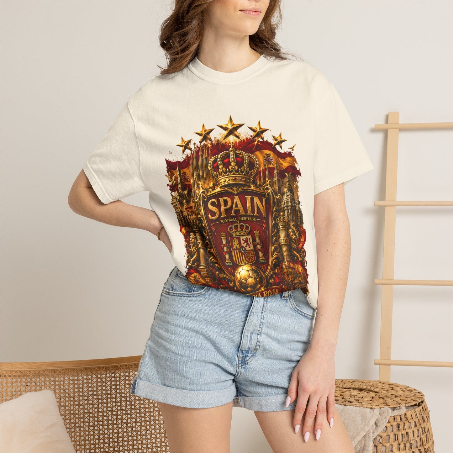 Spain Football 'Heritage Imperial' Epic Championship Shield | Premium Graphic Tee