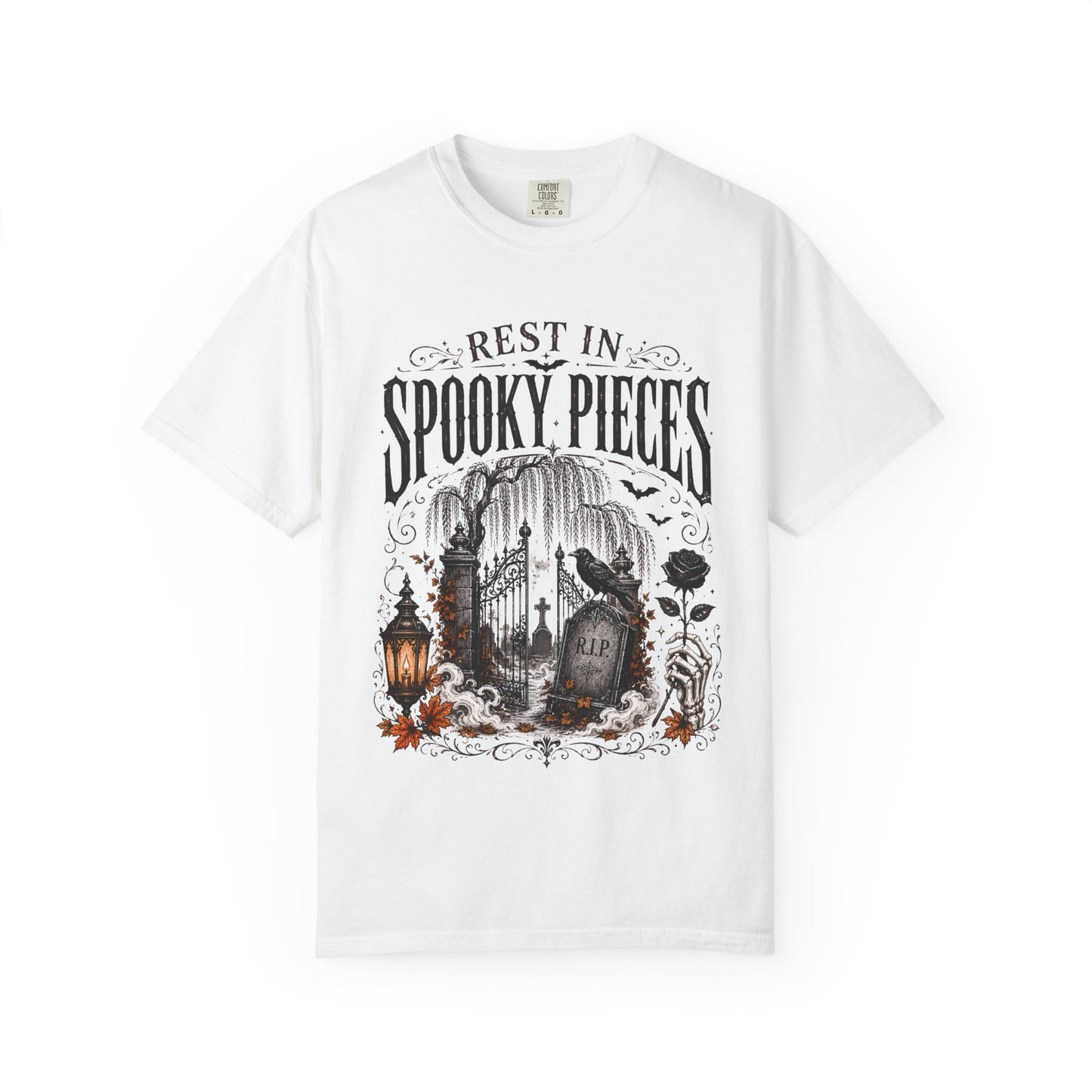 Rest In Spooky Pieces Graveyard Gothic Halloween | Premium Graphic Tee