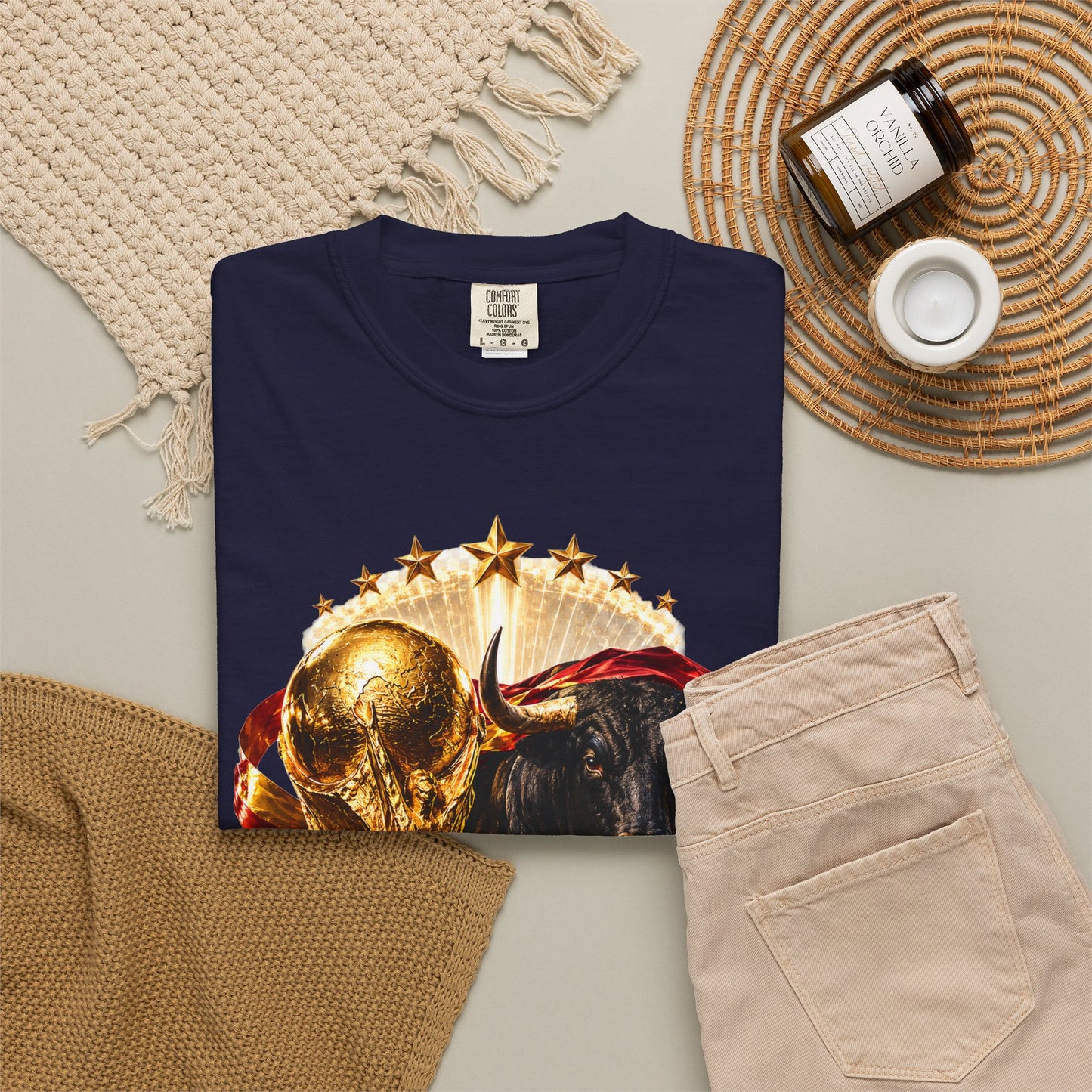 Spain Football World Cup 2026 'Furia del Toro' Champion Trophy | Premium Graphic Tee