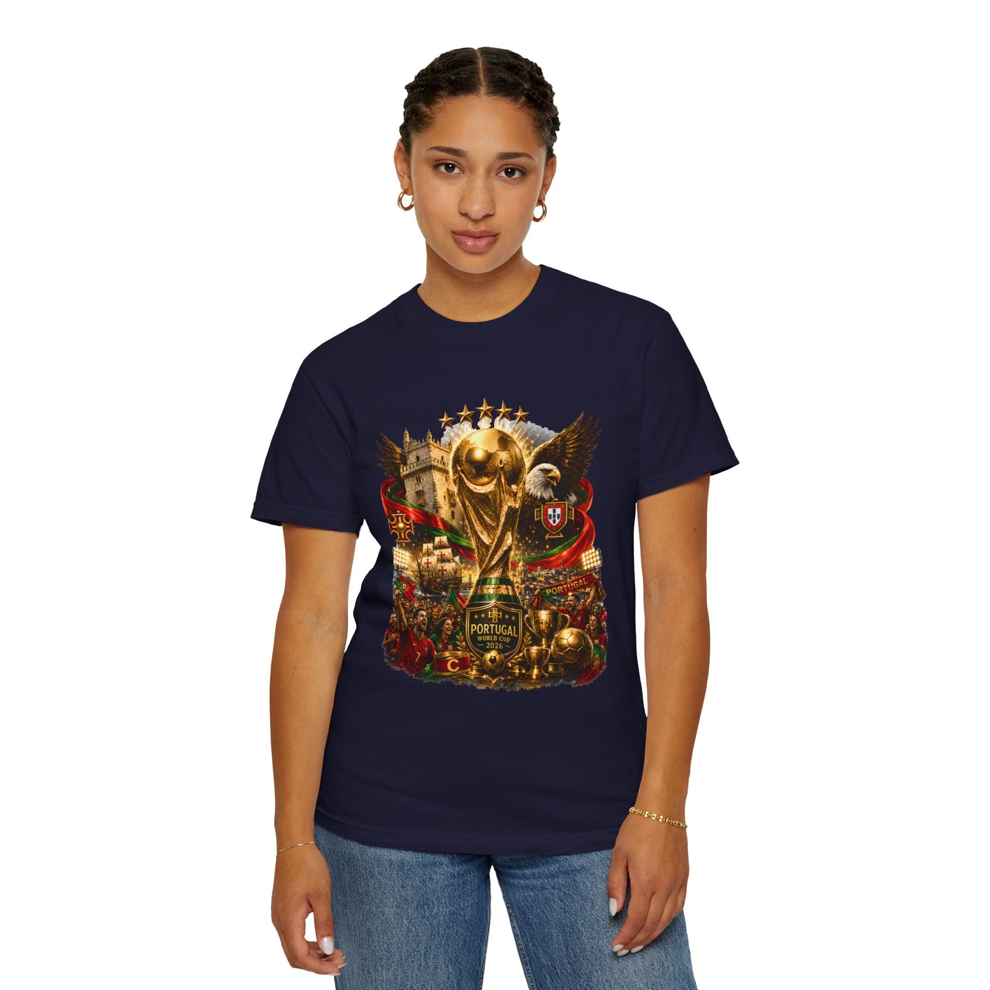 Portugal Football World Cup 2026 'Nação de Campeões' Epic Collage | Premium Graphic Tee