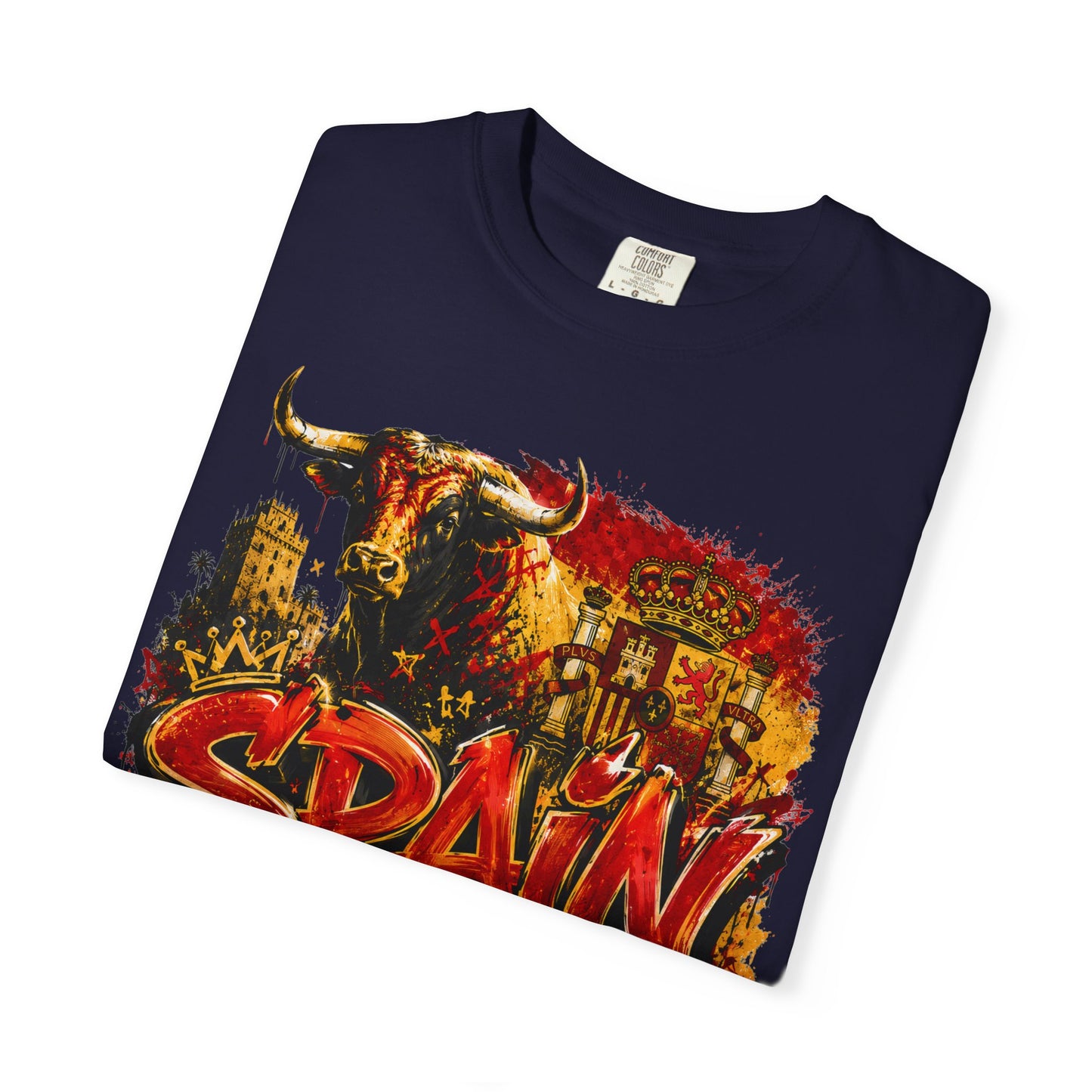 Spain Football World Cup 2026 'Furia Urbana' Graffiti Collage | Premium Graphic Tee