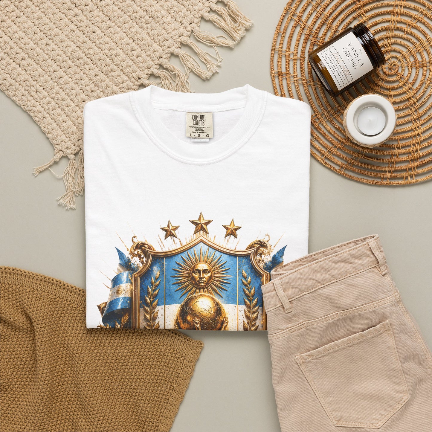 Argentina Football World Cup 2026 Sovereign Trophy Shield | Premium Graphic Tee