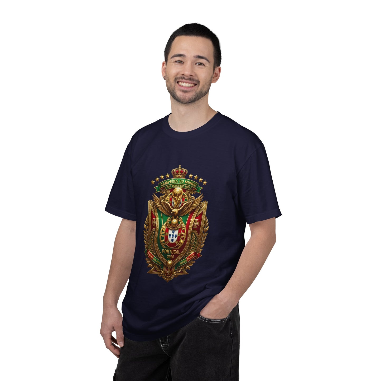 Portugal Football World Cup 2026 'Heróis do Mar' Imperial Crown Crest | Premium Graphic Tee