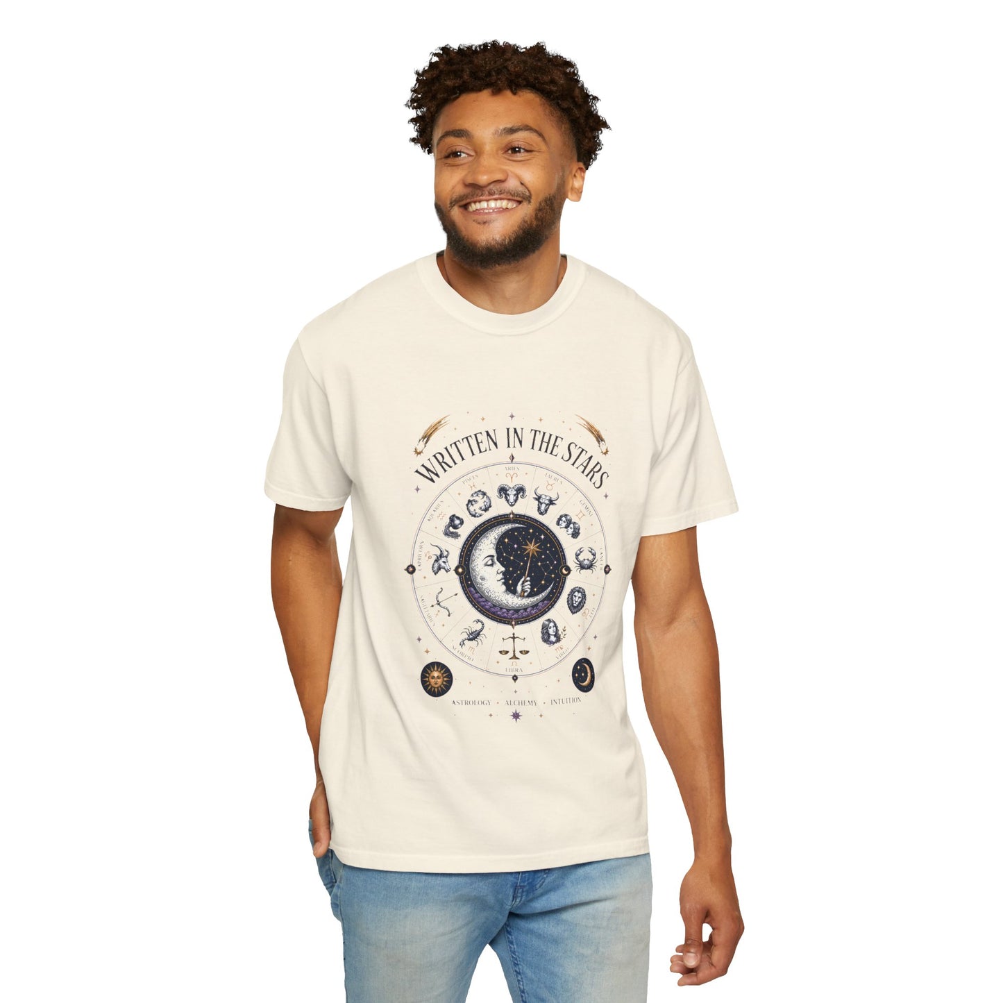 Written In The Stars Astrology Zodiac Wheel Halloween | Premium Graphic Tee