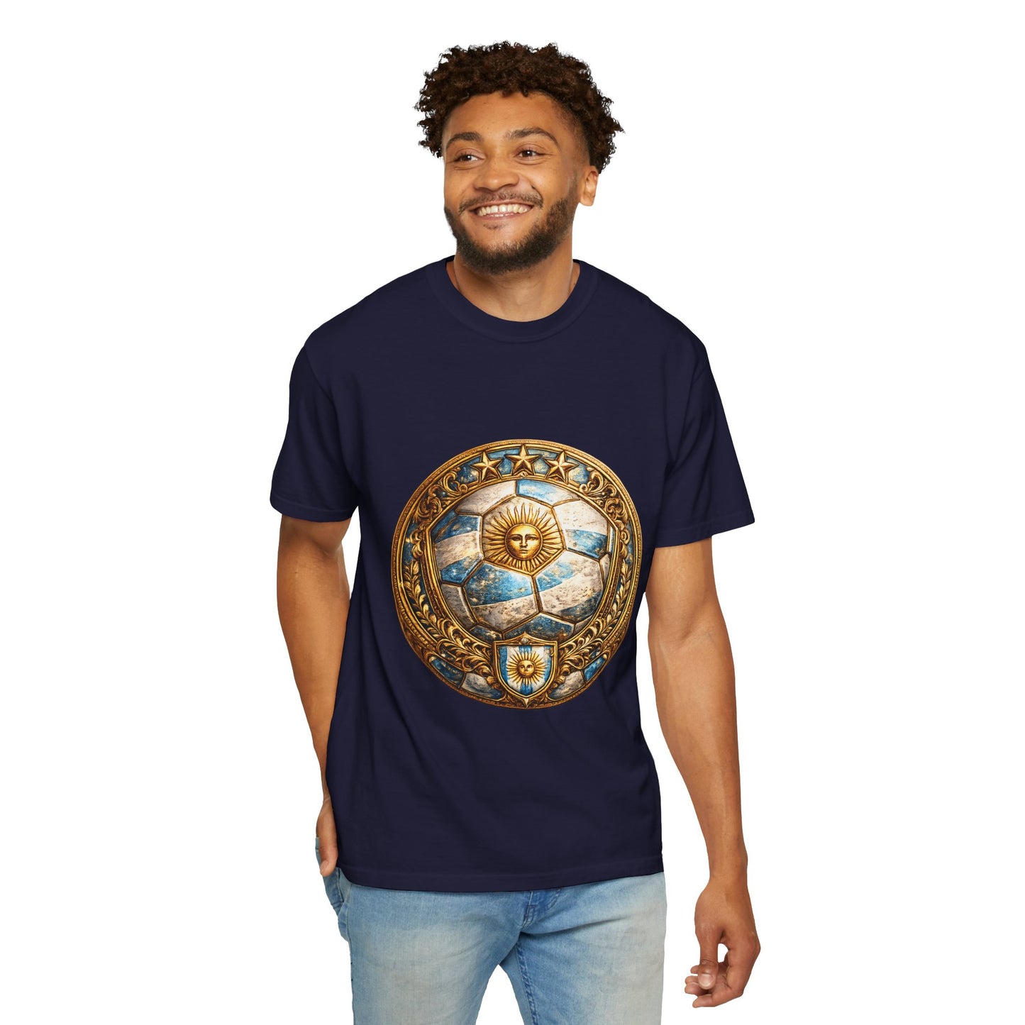 Argentina Football World Cup 2026 Sovereign Shield Medallion | Premium Summer Tee