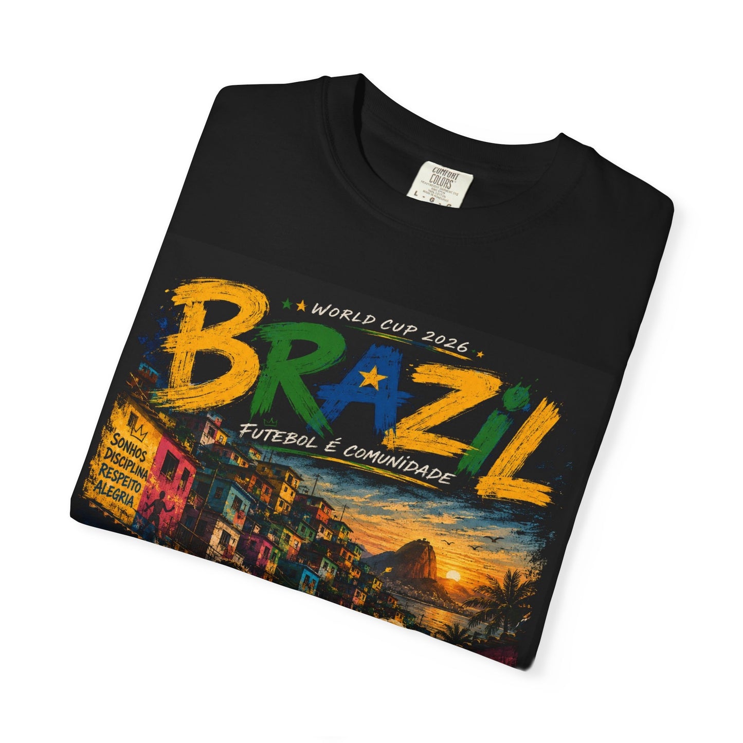 Brazil Favela World Cup 2026 T-Shirt PNG | Joga Bonito Street Soccer Graphic Tee | Copa Do Mundo Fan Gift
