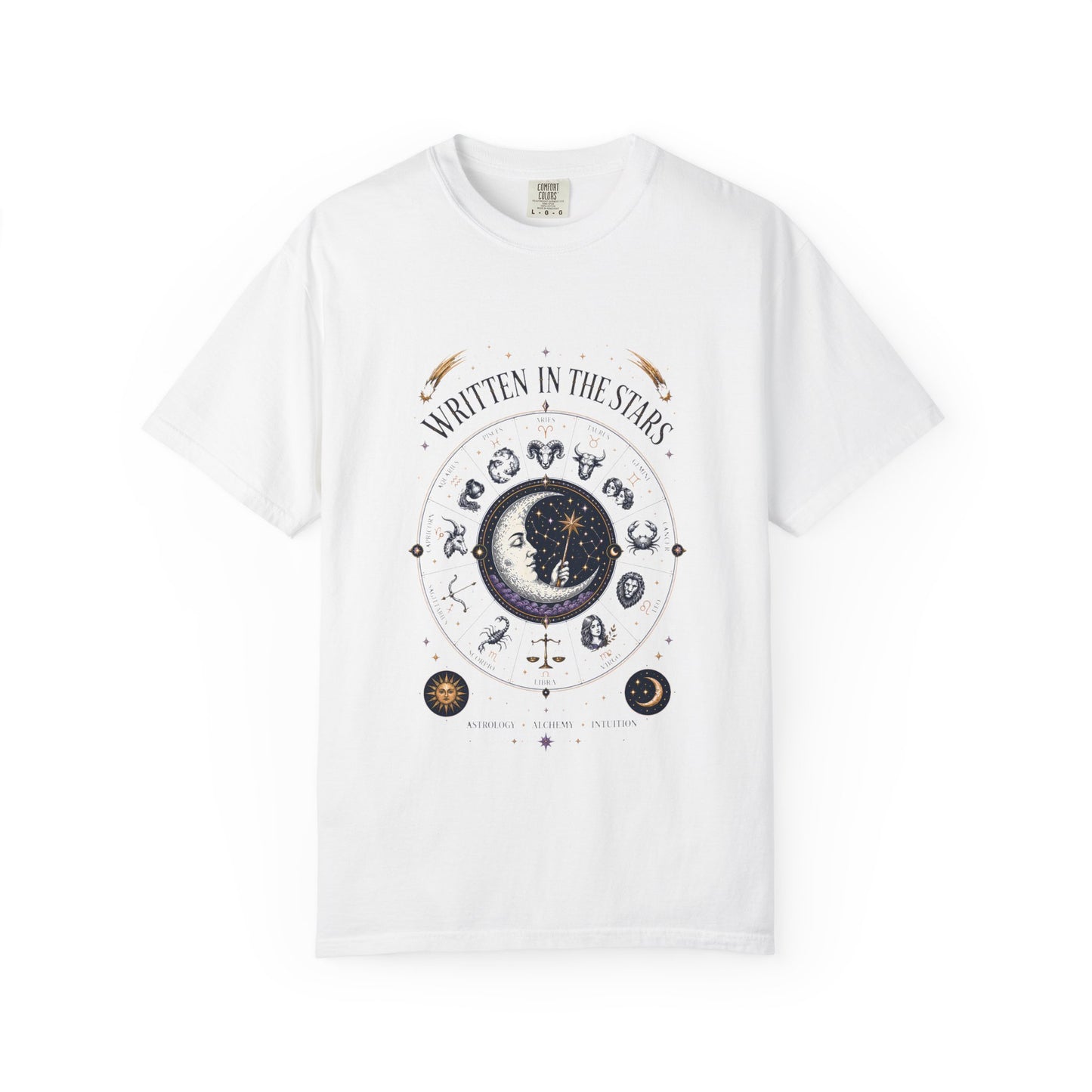 Written In The Stars Astrology Zodiac Wheel Halloween | Premium Graphic Tee