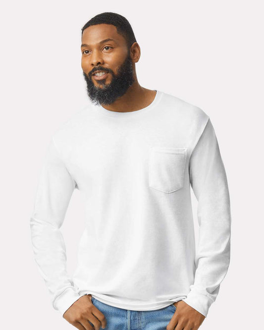 Unisex Ultra CottonÂ® Long Sleeve Pocket T-Shirt