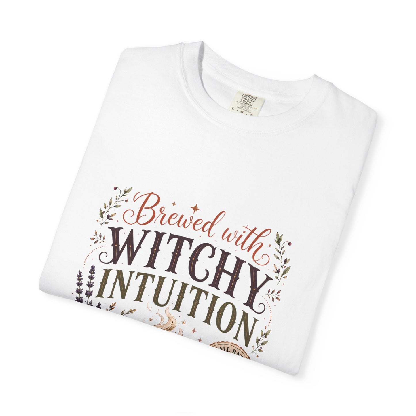 Brewed With Witchy Intuition Cozy Autumn Cauldron Tea | Premium Graphic Tee