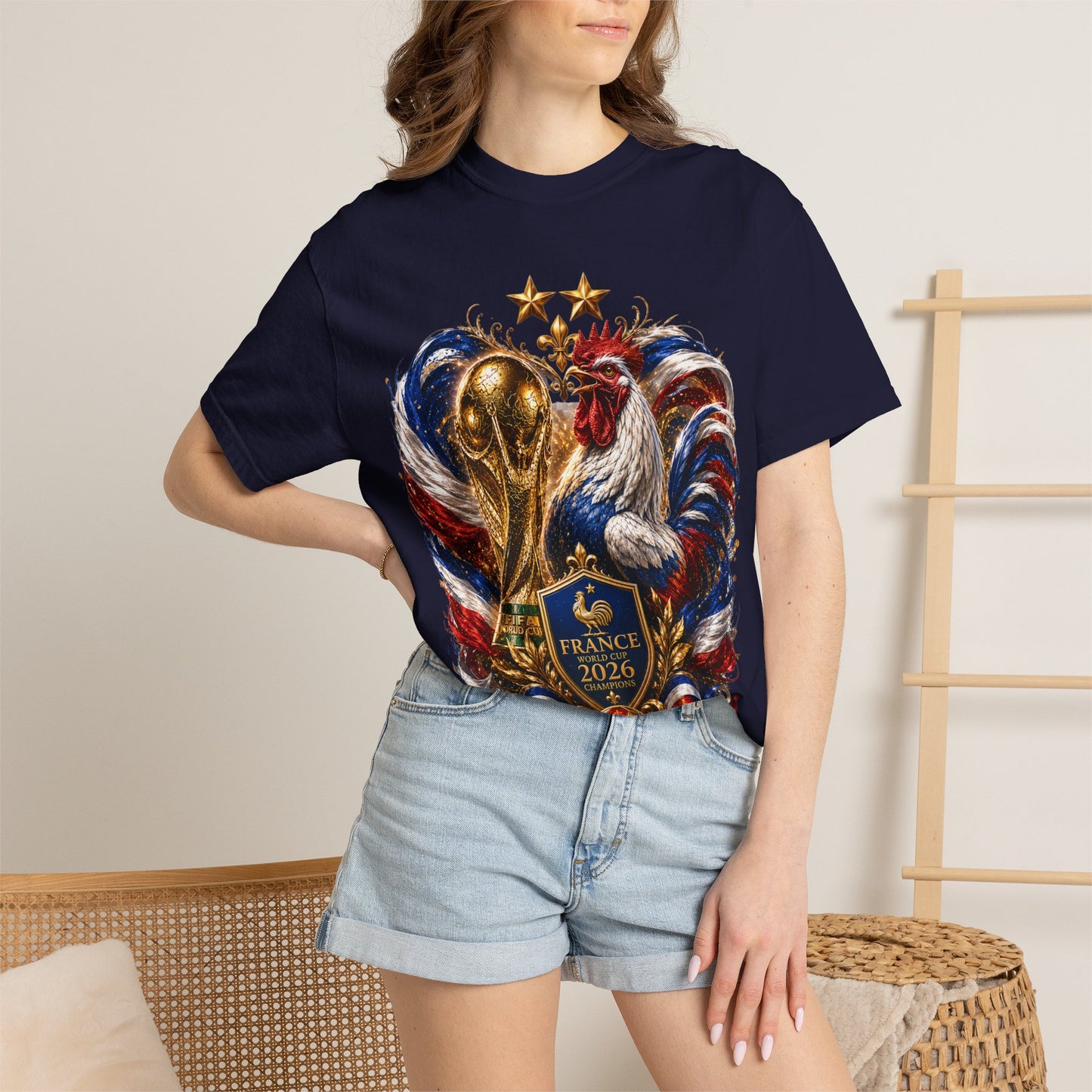 France World Cup 2026 Imperial Rooster Crest – Golden Glory | Premium Graphic Tee
