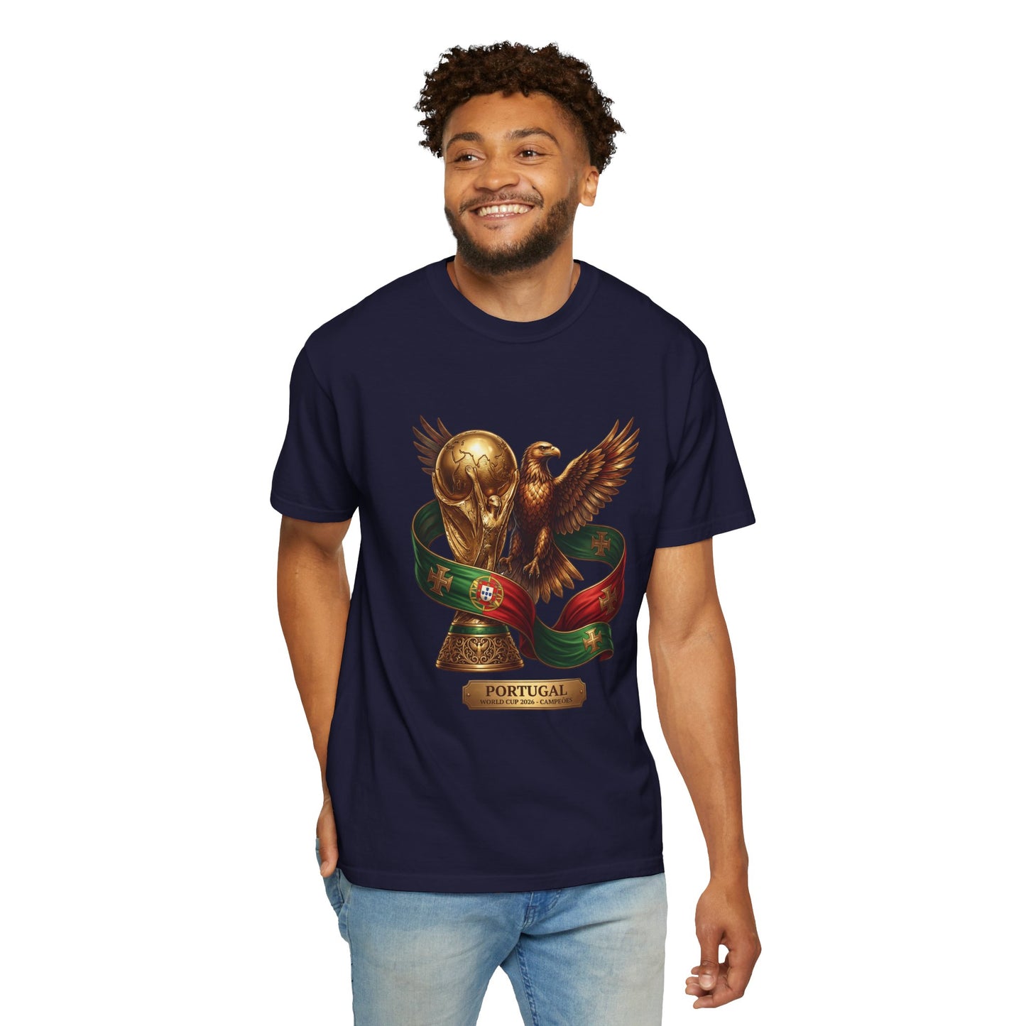 Portugal Football World Cup 2026 'Triumph of the Eagle' Trophy Graphic – Imperial Glory | Premium Summer Tee