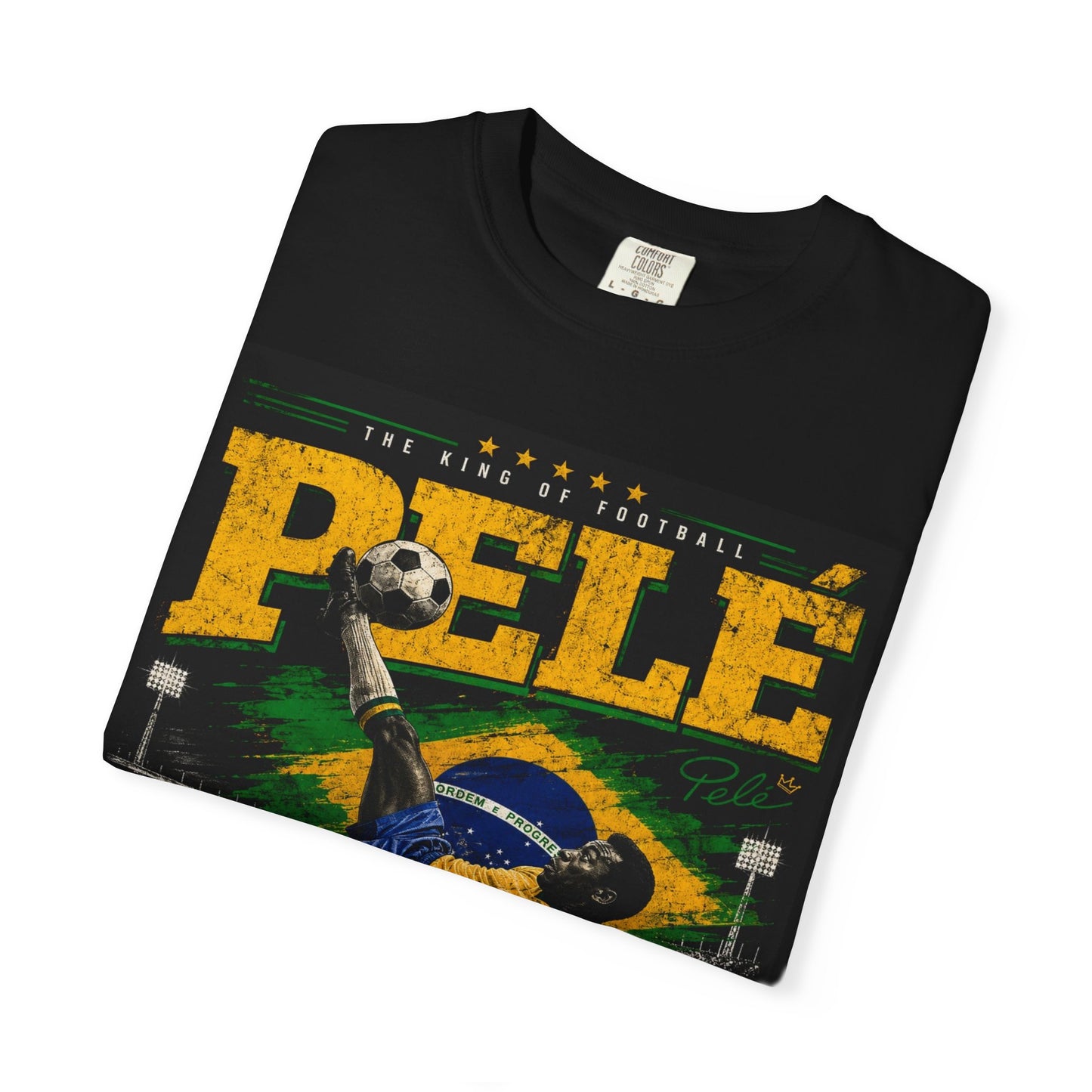Pelé King of Football Brazil Legend T-Shirt PNG | Brasil #10 Beautiful Game Graphic Tee | Soccer Hero Gift
