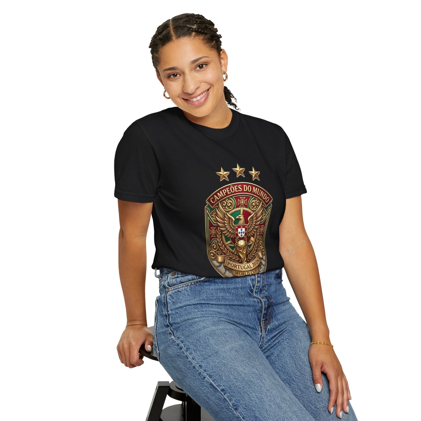 Portugal Football World Cup 2026 'Campeões do Mundo' Sovereign Shield | Premium Graphic Tee
