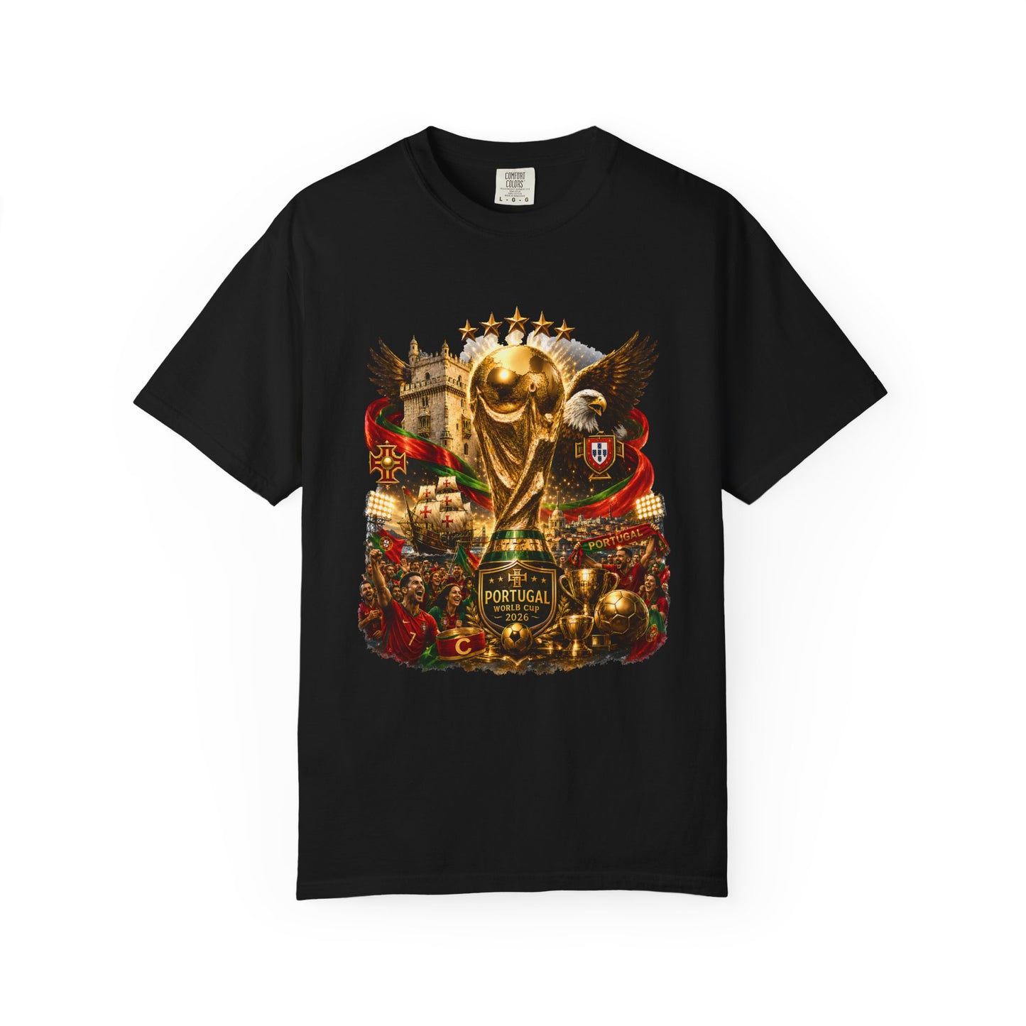 Portugal Football World Cup 2026 'Nação de Campeões' Epic Collage | Premium Graphic Tee