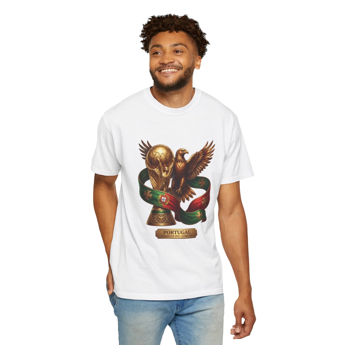Portugal Football World Cup 2026 'Triumph of the Eagle' Trophy Graphic – Imperial Glory | Premium Summer Tee