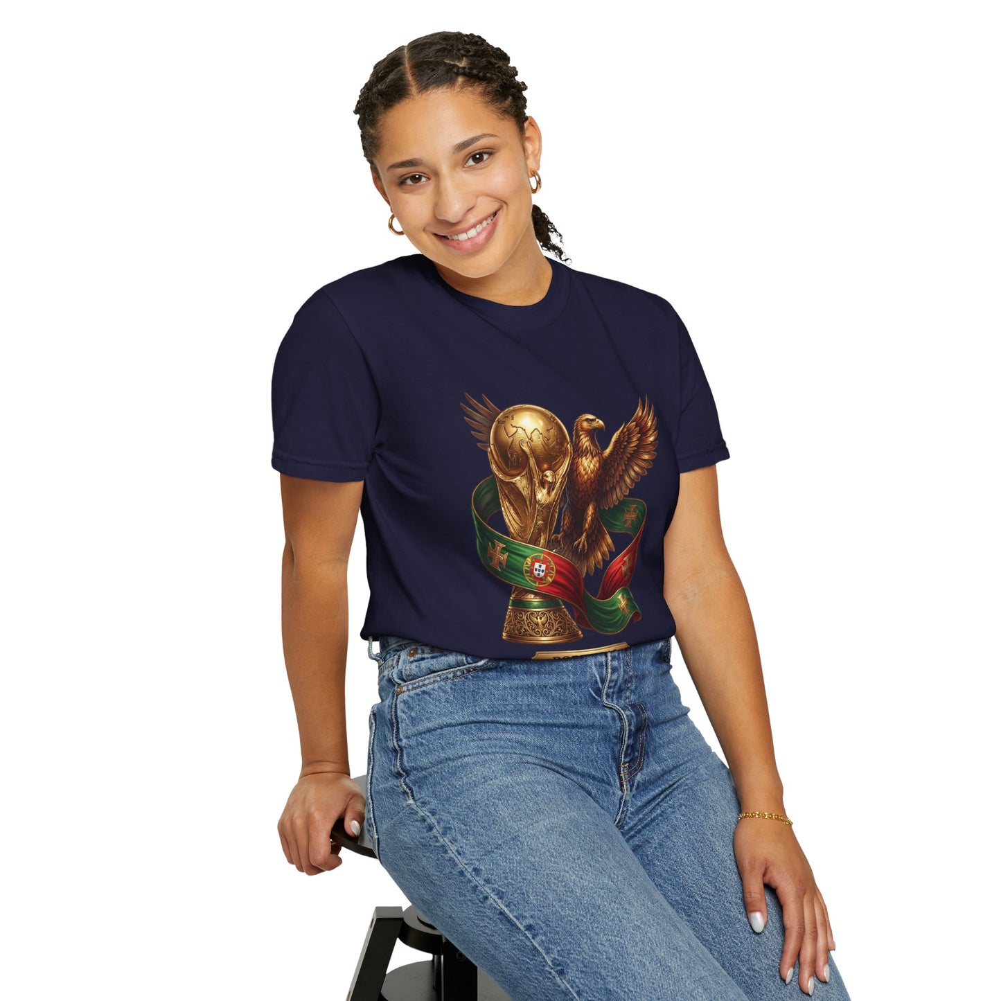 Portugal Football World Cup 2026 'Triumph of the Eagle' Trophy Graphic – Imperial Glory | Premium Summer Tee