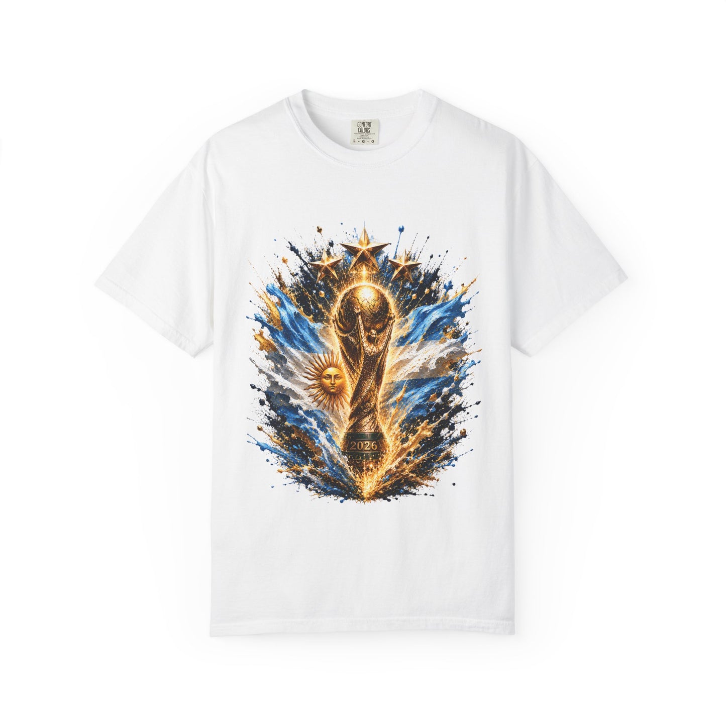 Argentina Football World Cup 2026 Kinetic Trophy – Celestial Glory | Premium Graphic Tee