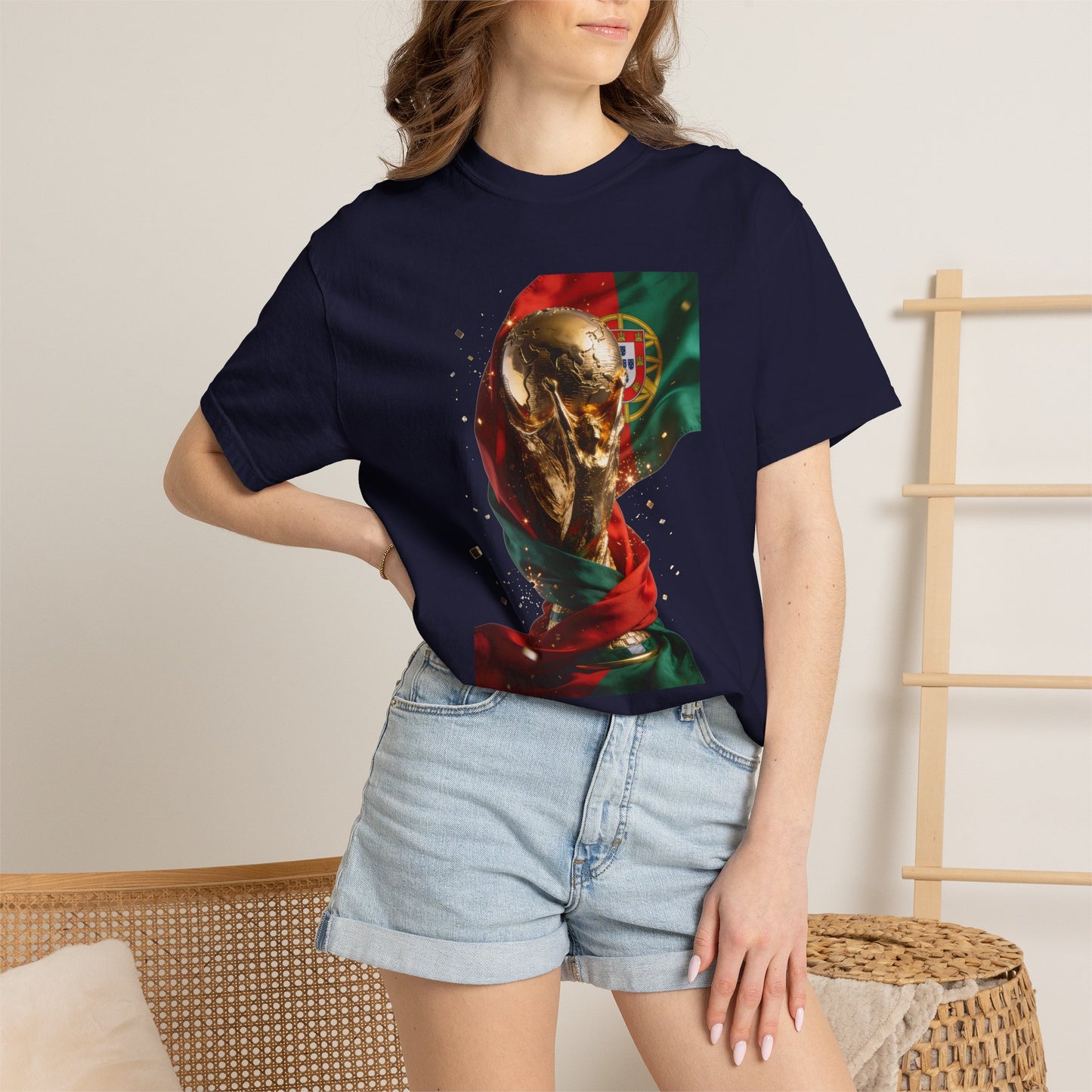Portugal Football 'Taça de Glória' Wrapped Trophy Emblem | Premium Graphic Tee