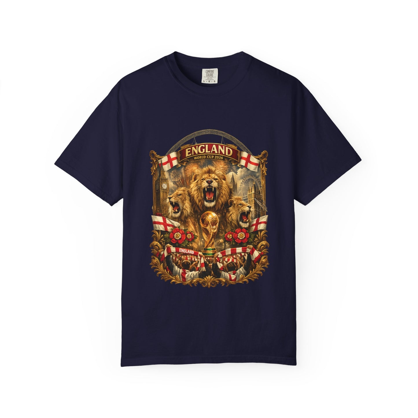 England World Cup 2026 London Celebration – Three Lions | Premium Graphic Tee