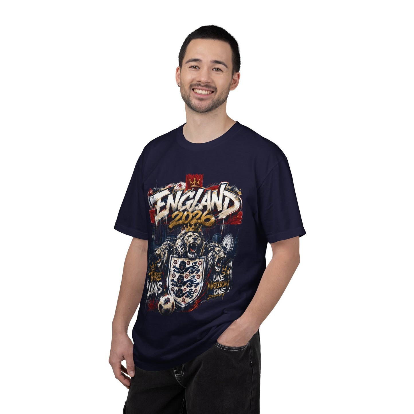 England Football 'Three Lions' Street Graffiti – World Cup 2026 | Premium Graphic Tee
