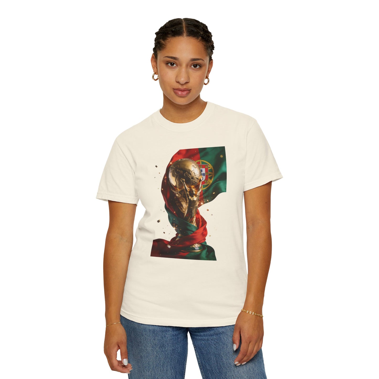 Portugal Football 'Taça de Glória' Wrapped Trophy Emblem | Premium Graphic Tee