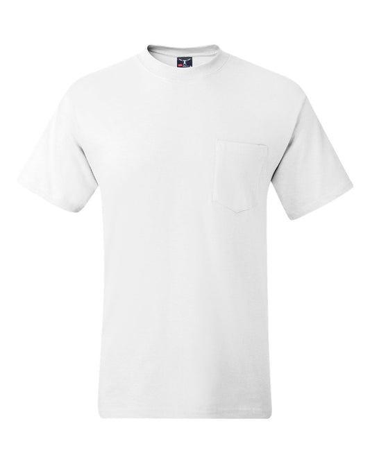 Hanes Men's Nano Premium Cotton Pocket T-Shirt (Pack of 2), White, X-Large