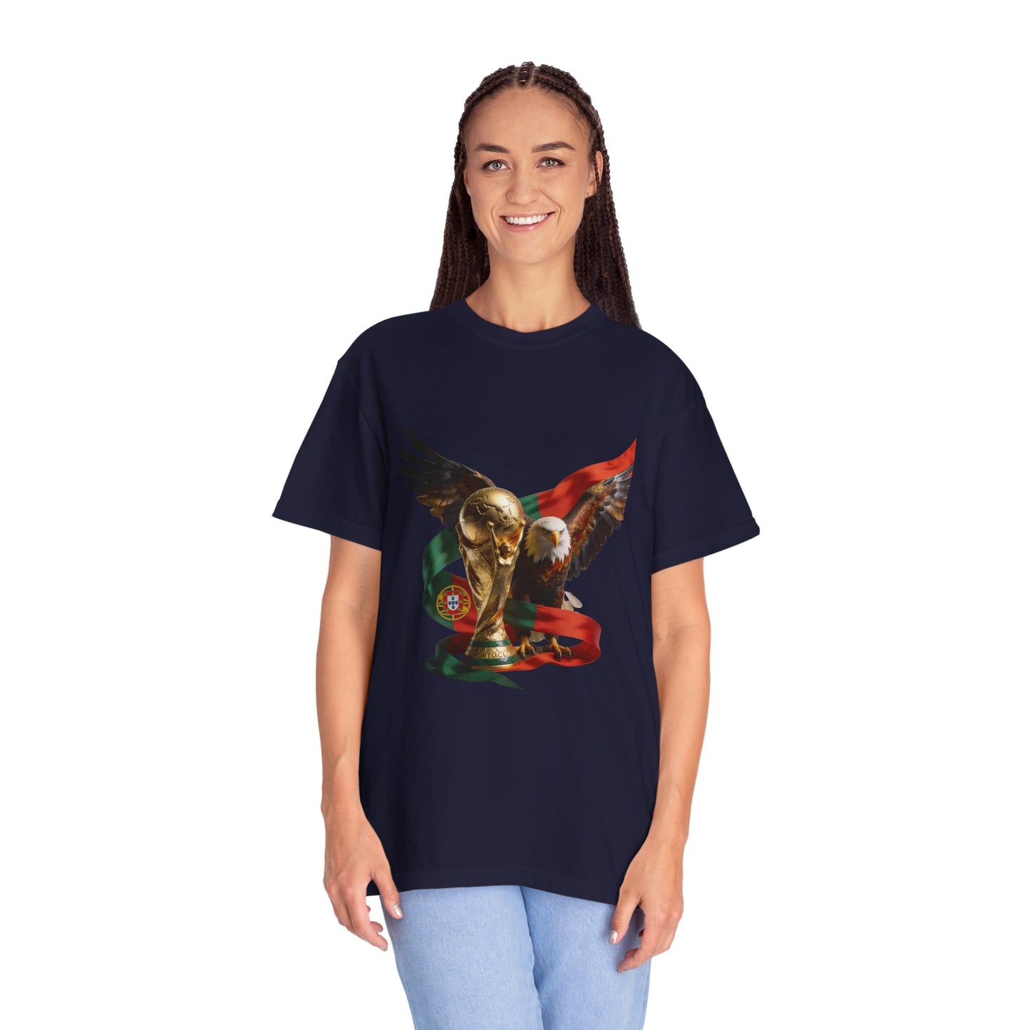 Portugal Football 'Asas da Vitória' Guardian Eagle & Trophy | Premium Graphic Tee