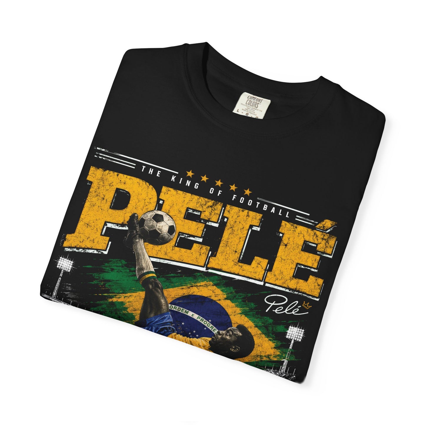 Pelé King of Football Brazil Legend T-Shirt PNG | Brasil #10 Beautiful Game Graphic Tee | Soccer Hero Gift